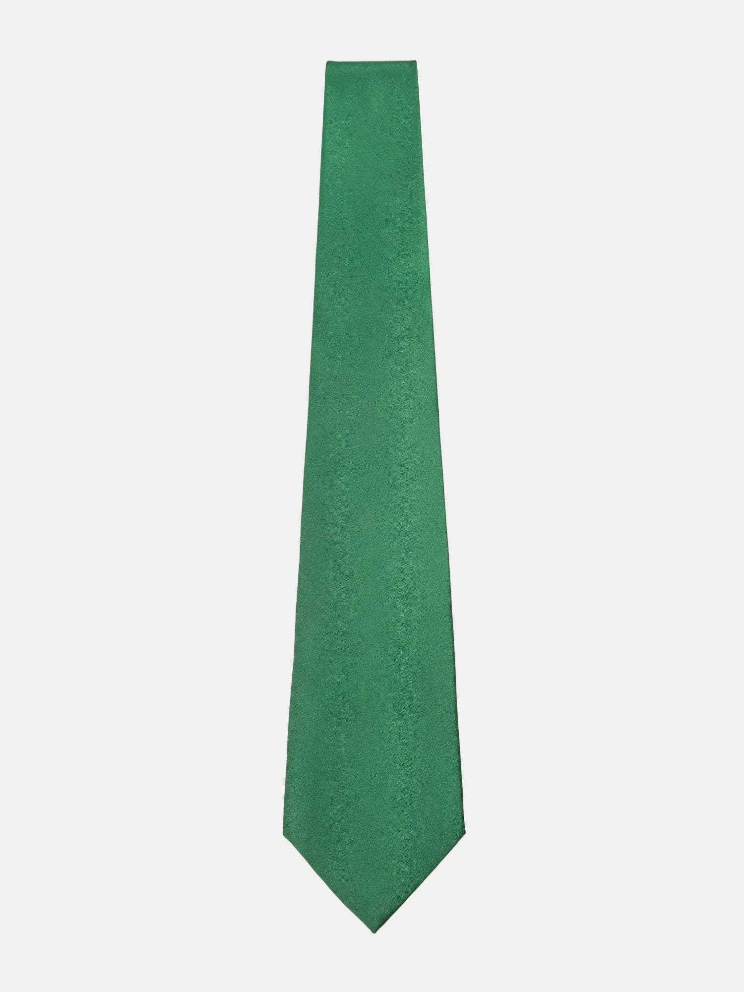 Green Plain Silk Tie - CHARIOT