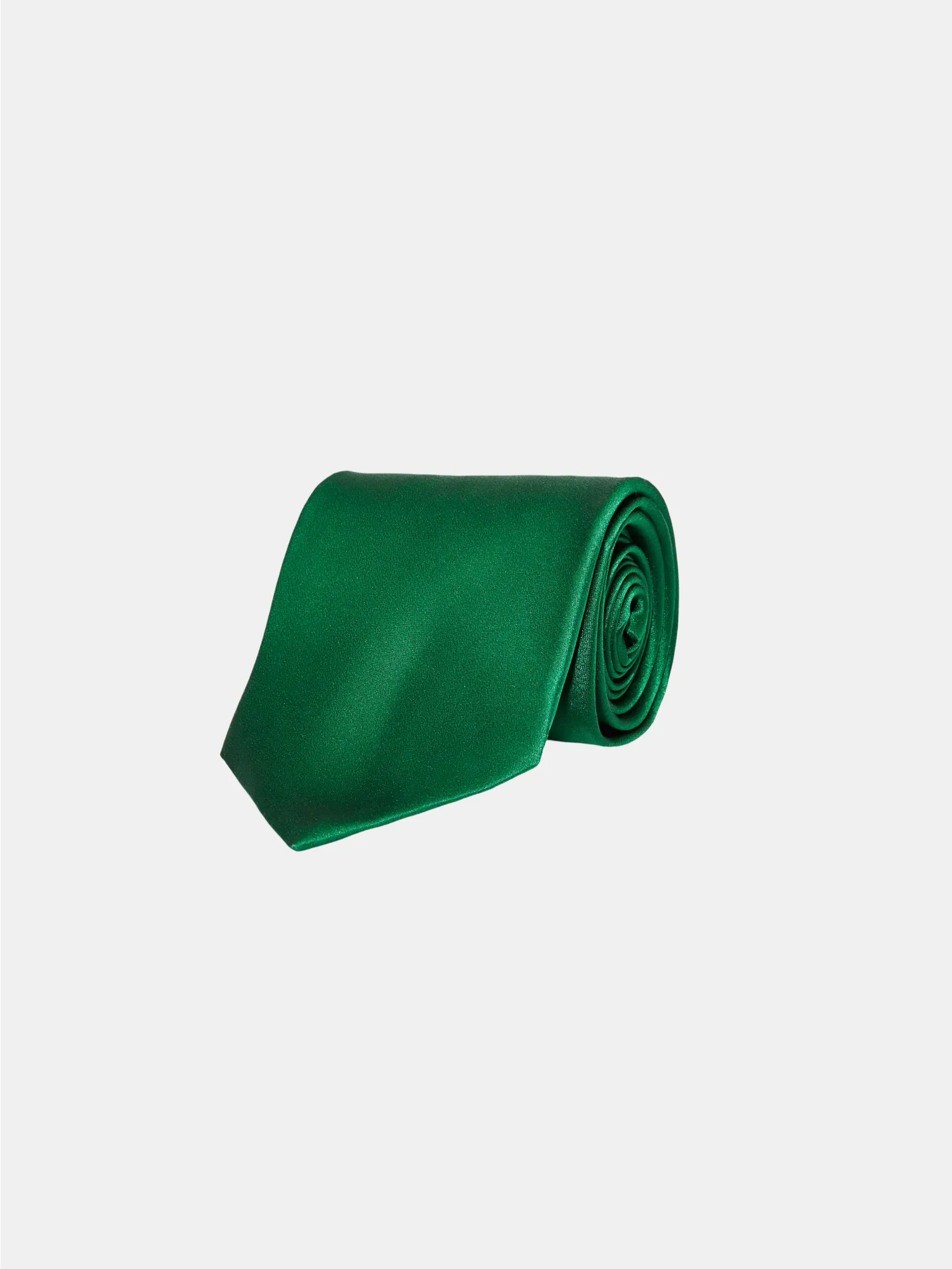 Green Plain Silk Tie - CHARIOT