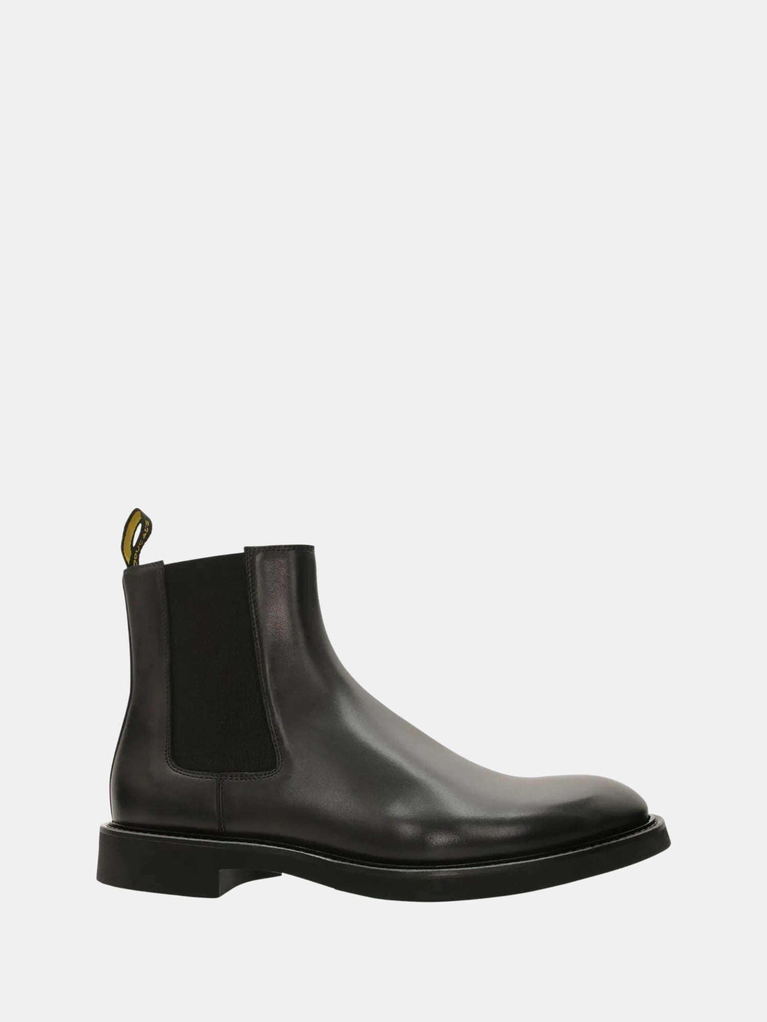 Graphite-coloured Leather ankle boot