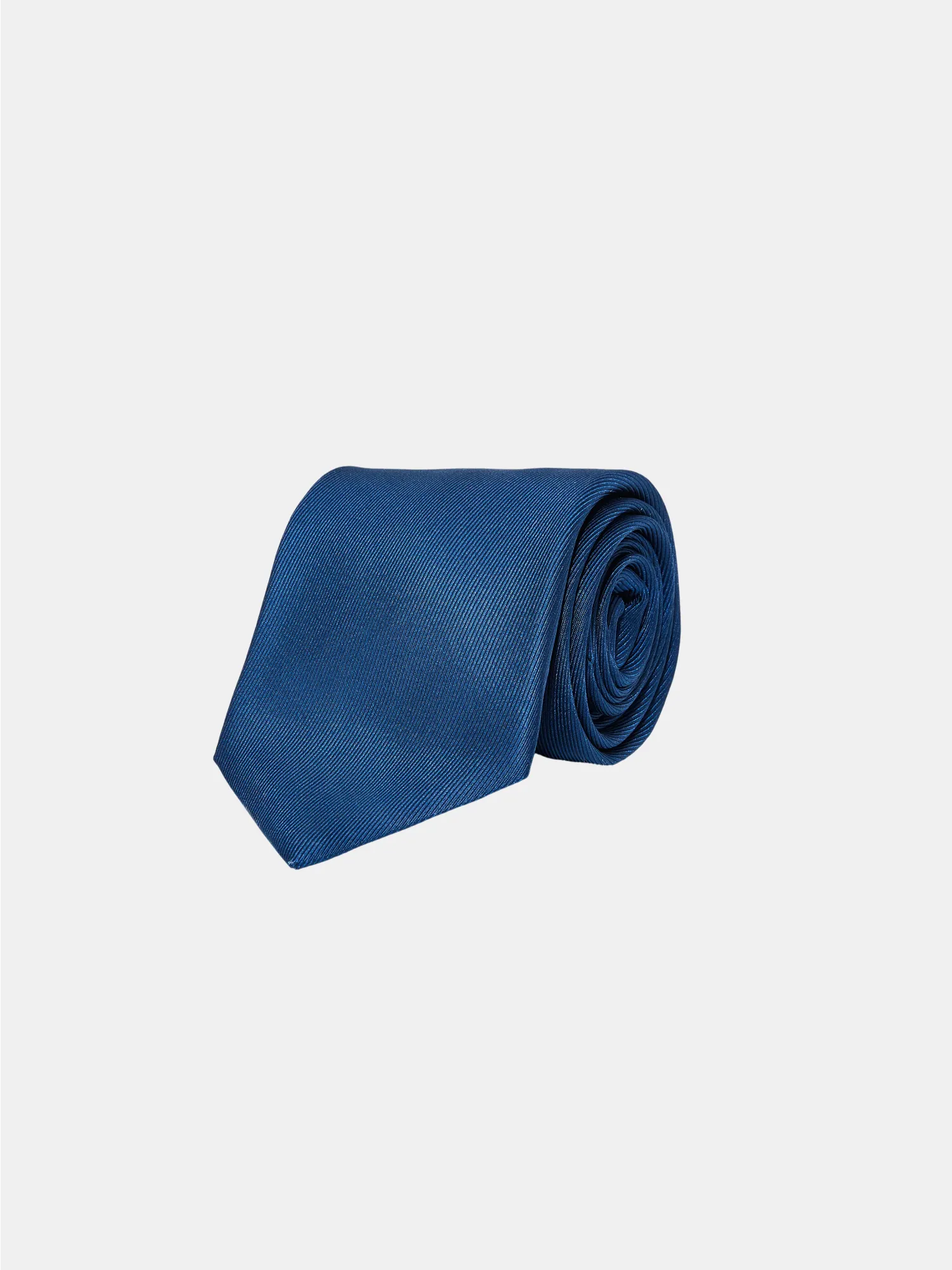 Light Navy Twill Silk Tie - CHARIOT