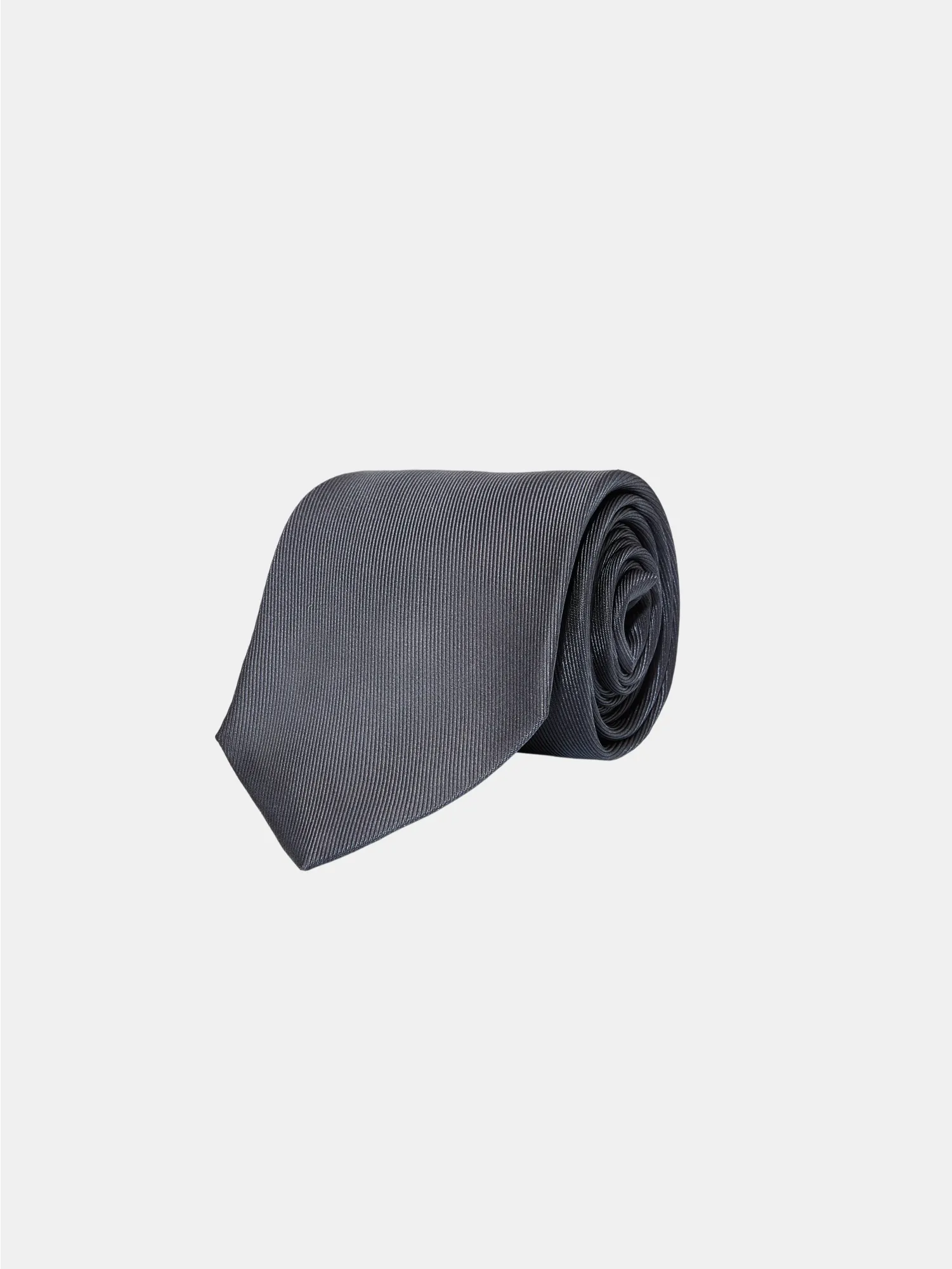 Gray Twill Silk Tie - CHARIOT