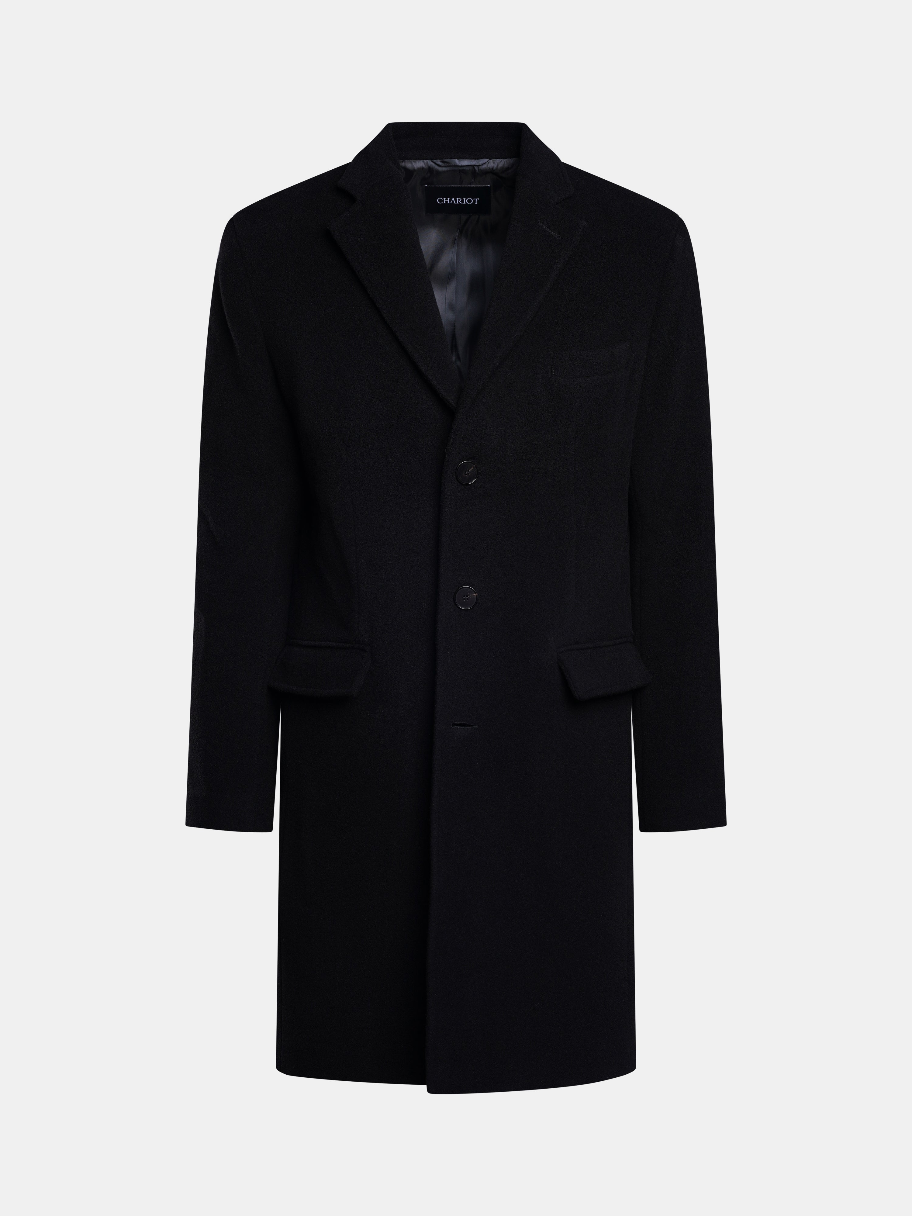 Black Cashmere Formal Overcoat