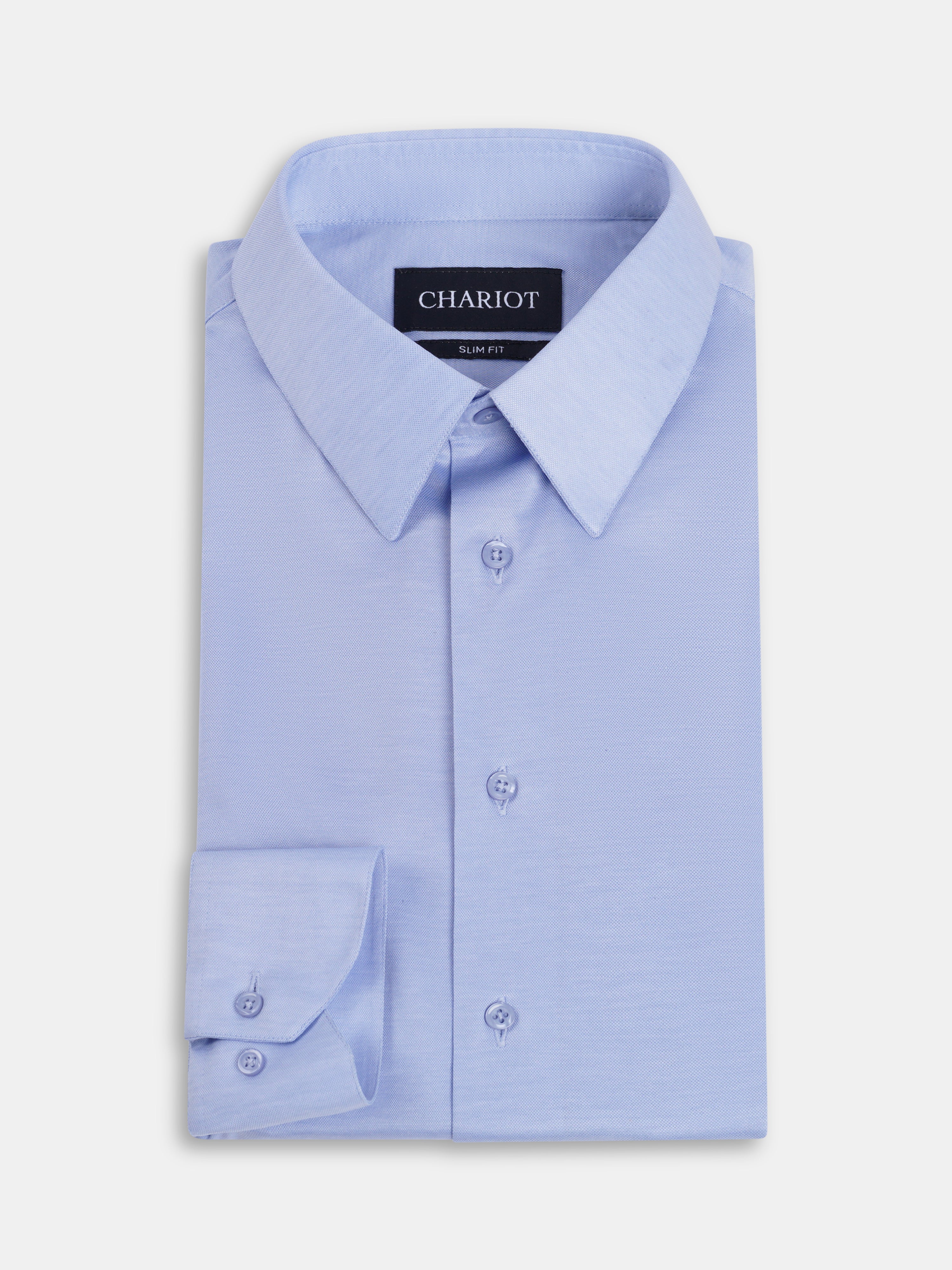 Knit Cotton Blue Shirt