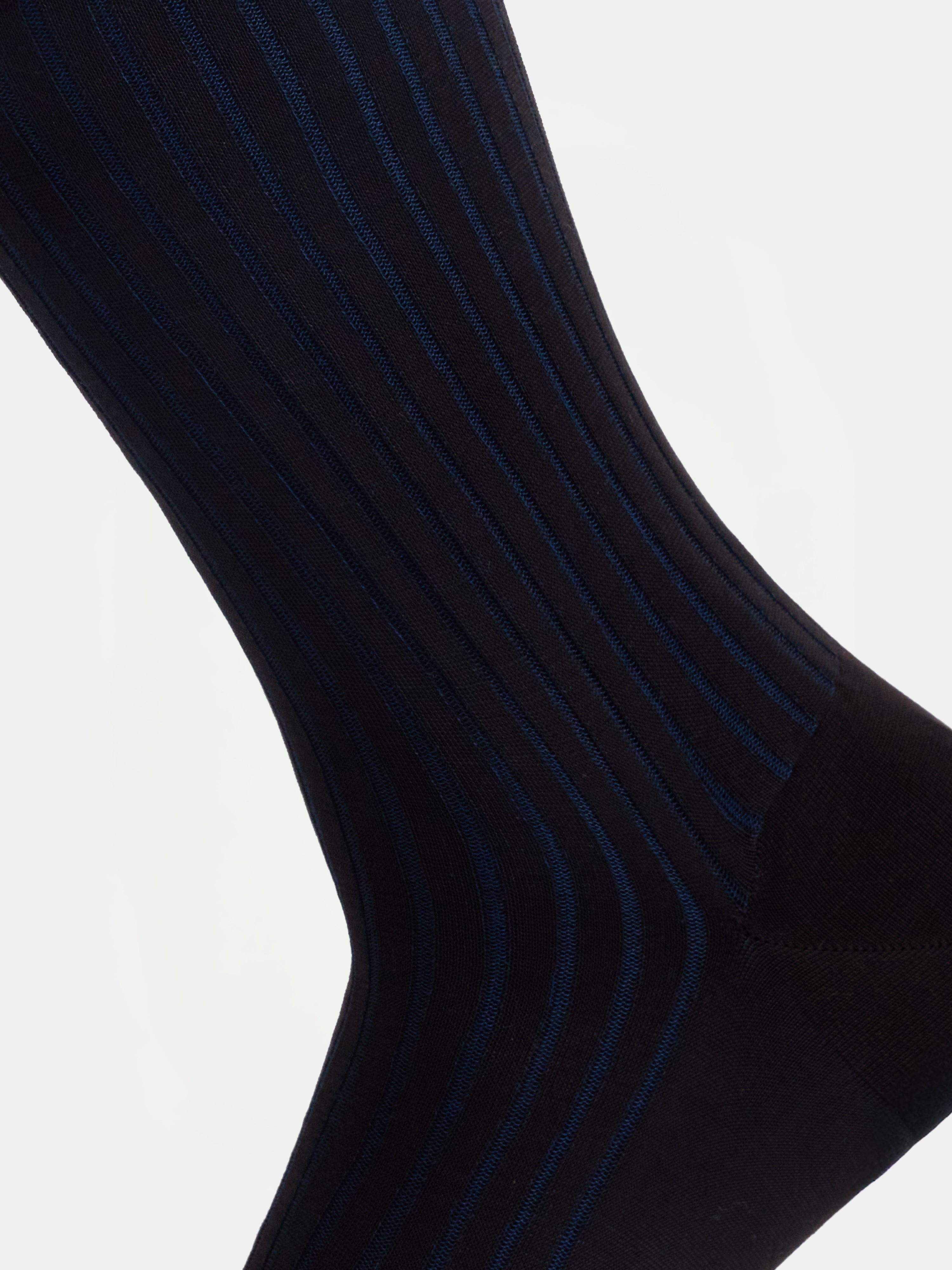 Dark Brown/Navy Striped Socks - CHARIOT