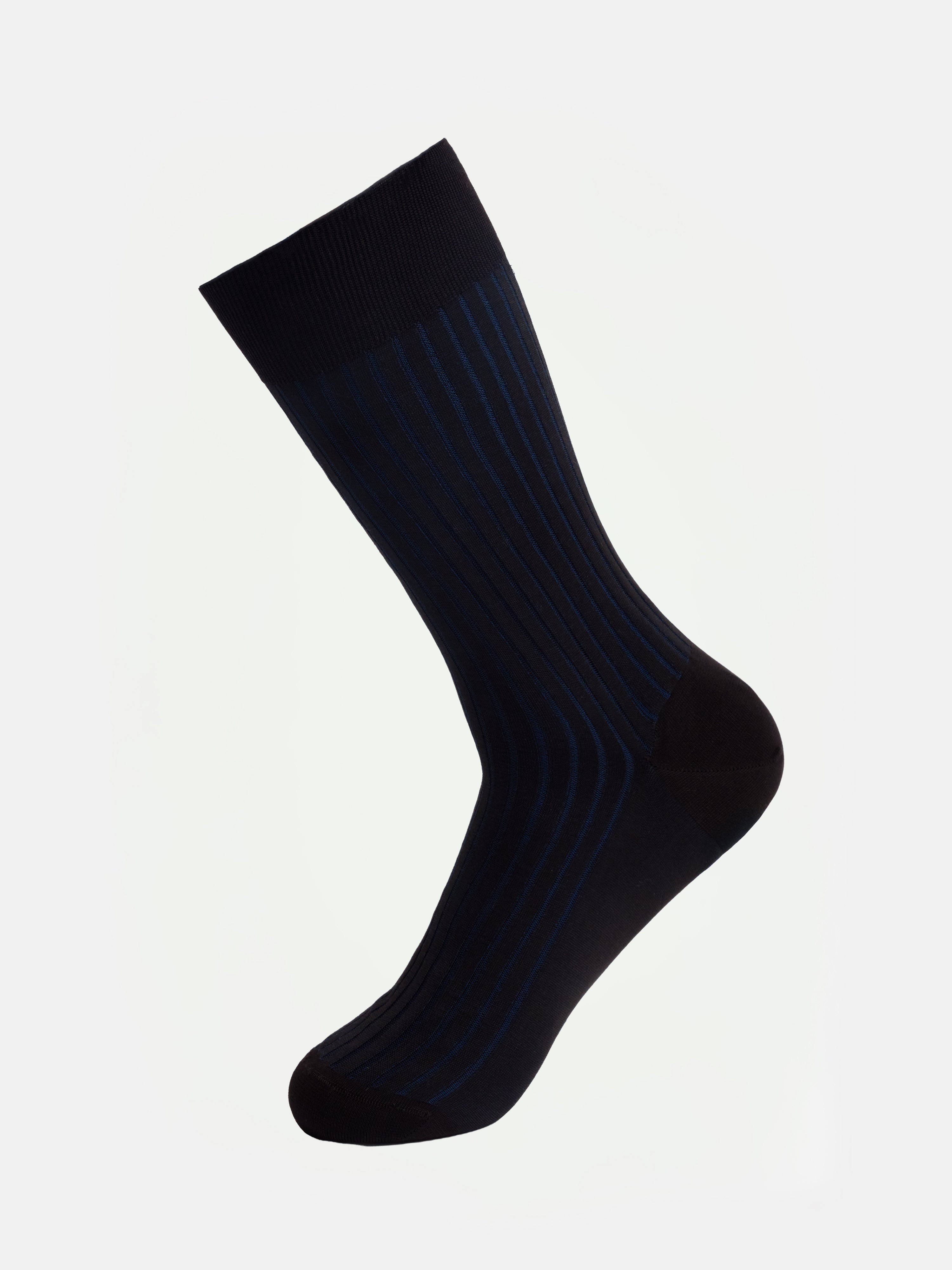 Dark Brown/Navy Striped Socks - CHARIOT