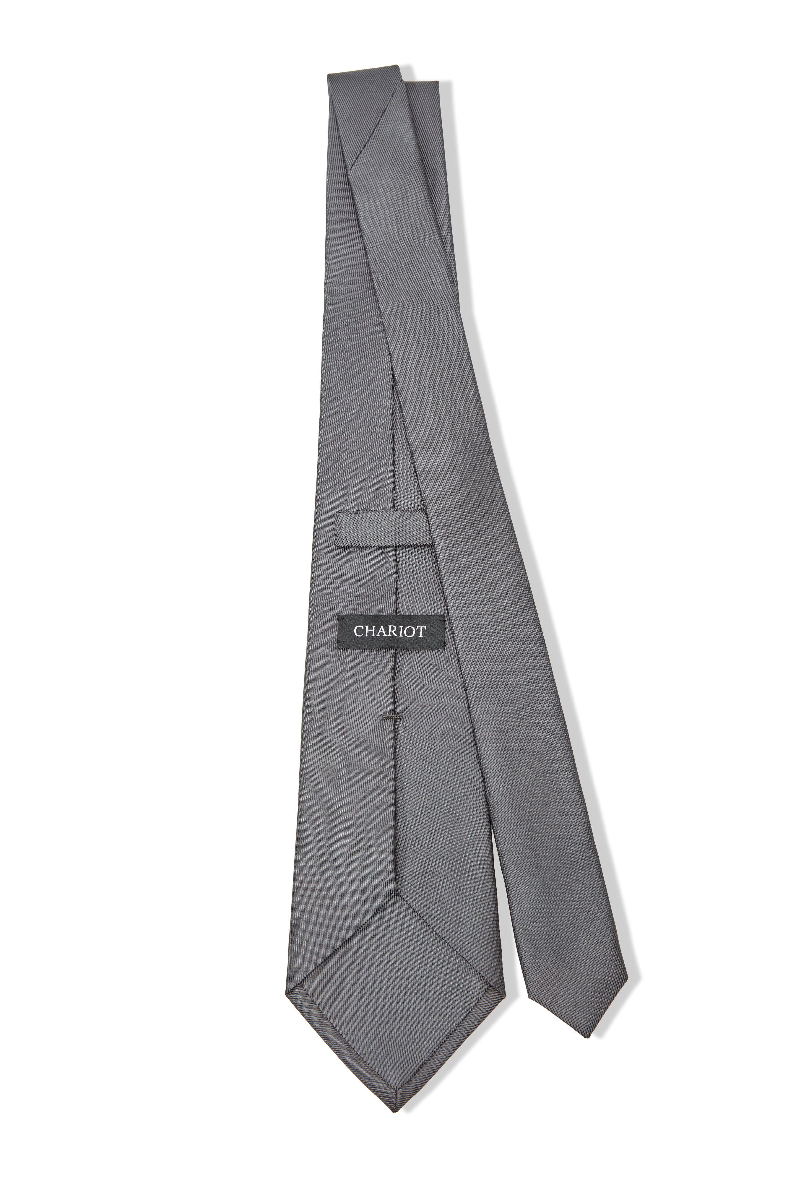 GRAY TWILL SILK TIE
