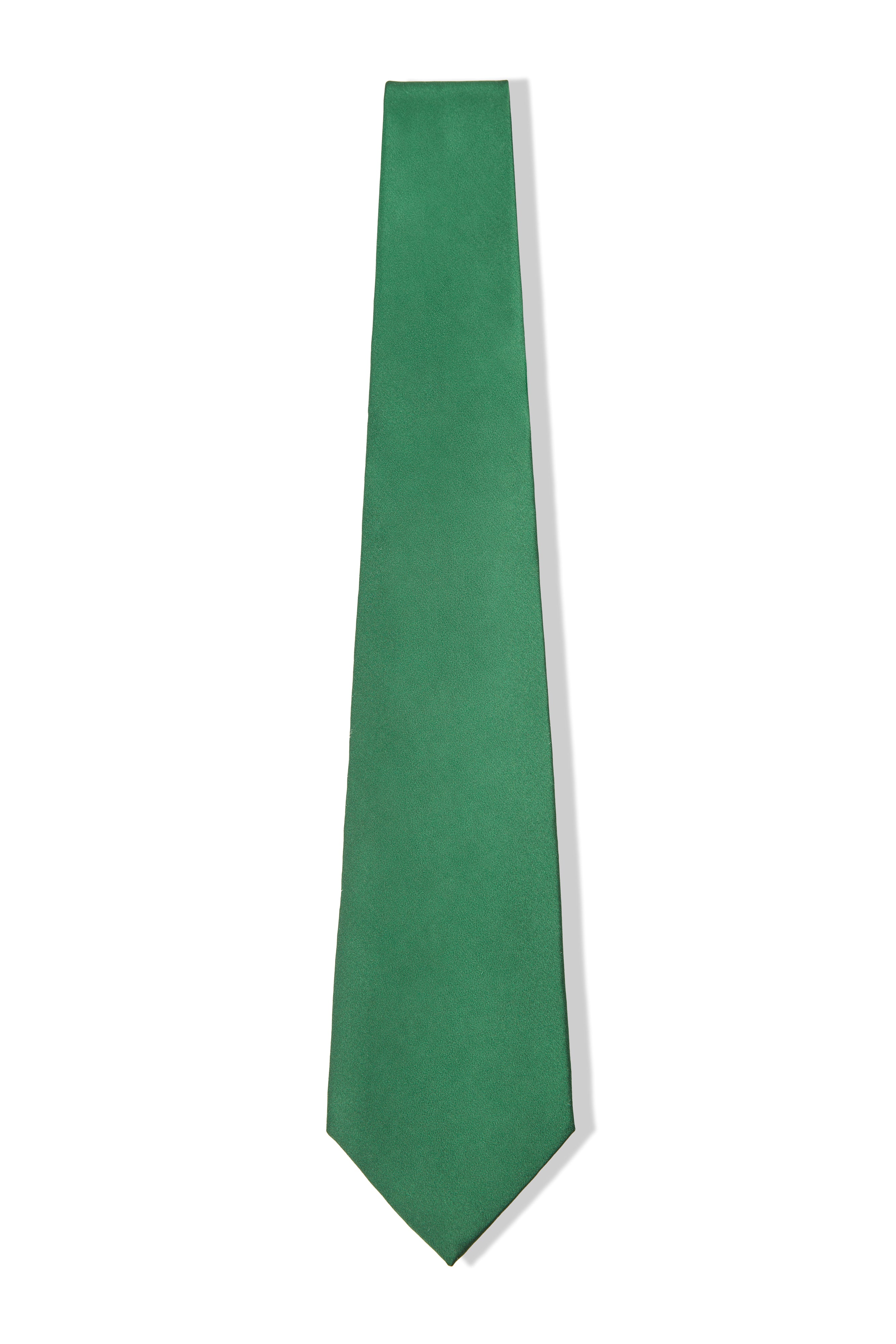 GREEN PLAIN SILK TIE