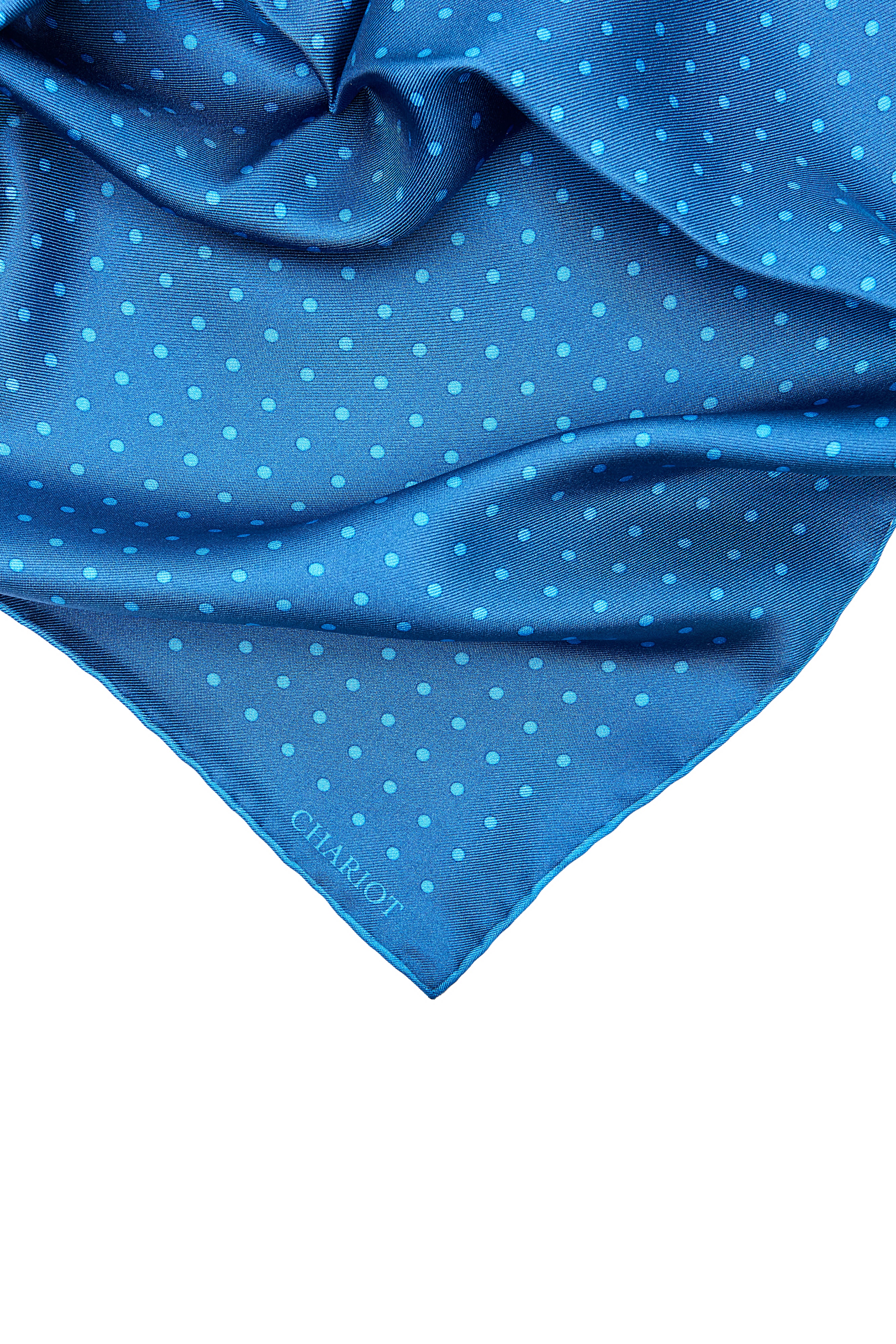 GRAY SPOT SILK POCKET SQUARE