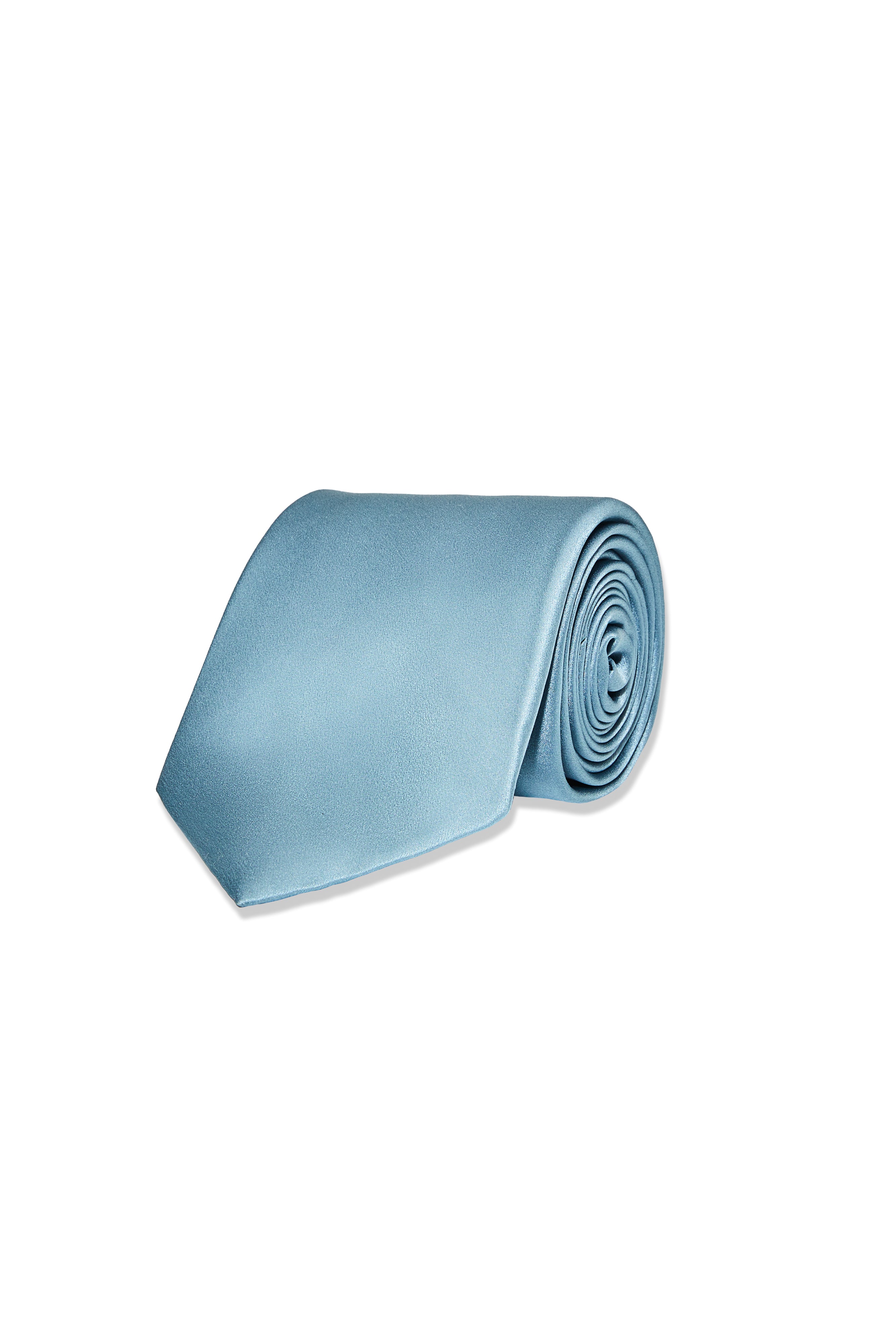 LIGHT BLUE PLAIN SATIN SILK TIE