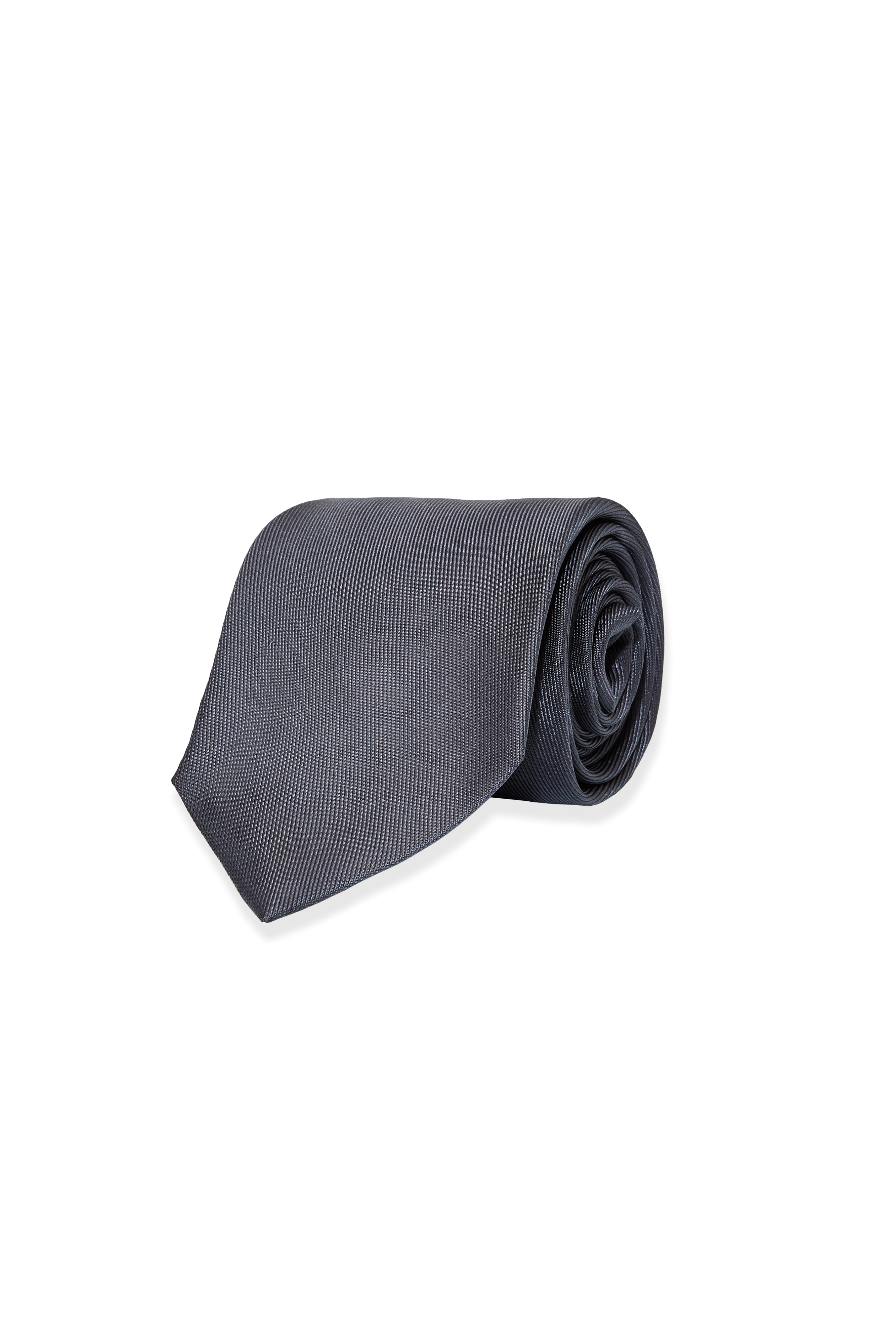 GRAY TWILL SILK TIE