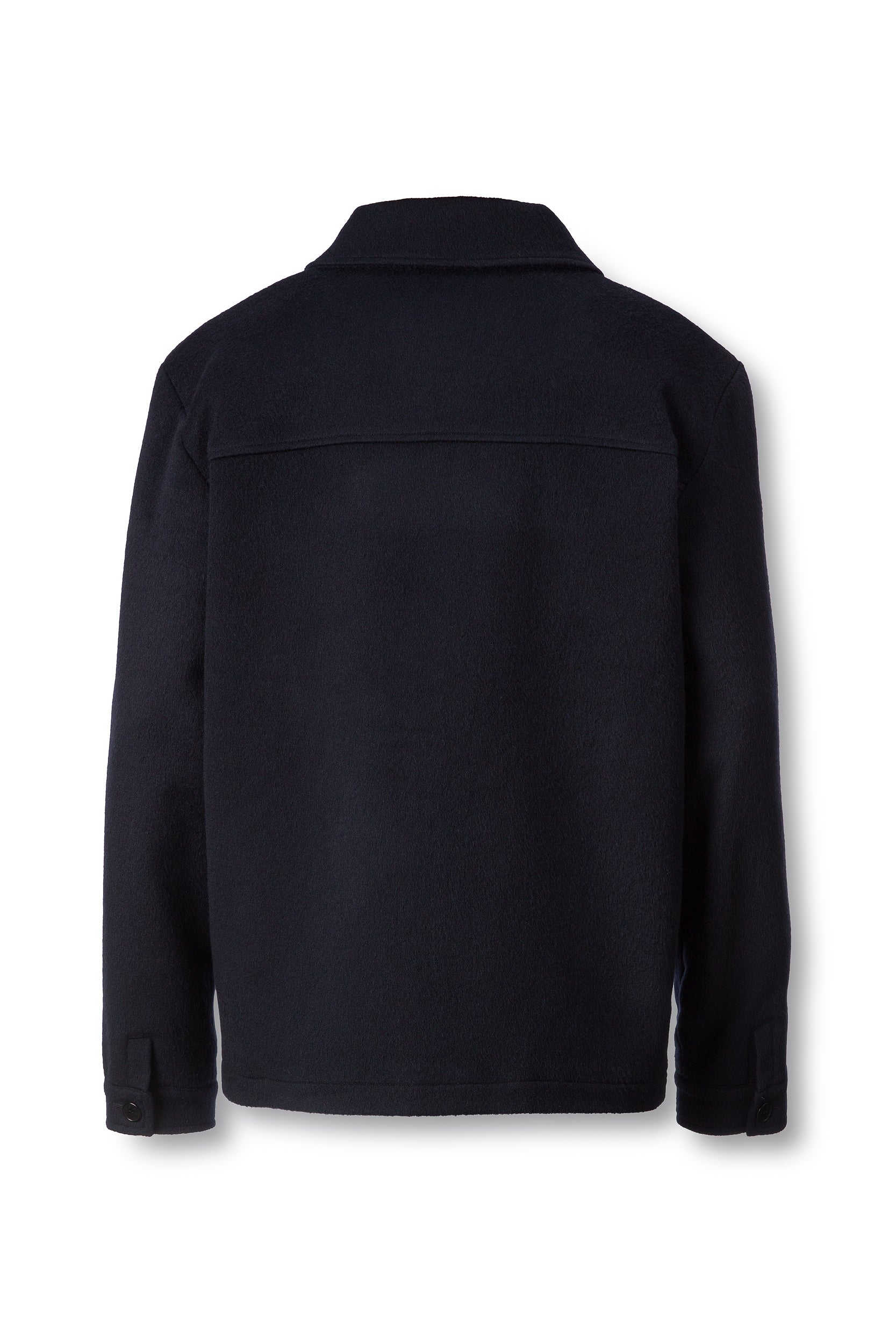 WOOL-CASHMERE NAVY OVERSHIRT