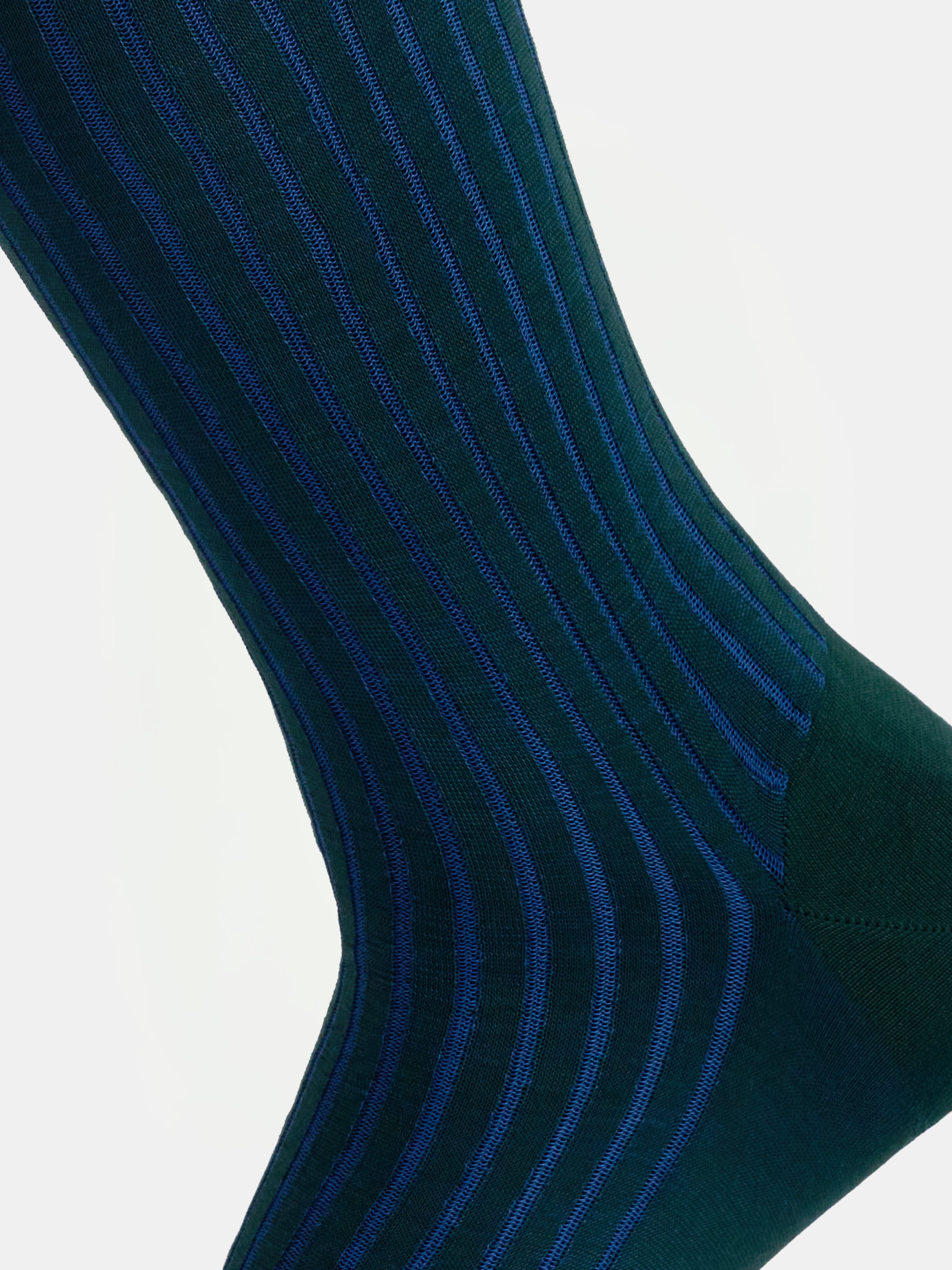 Dark Green/Navy Striped Socks - CHARIOT
