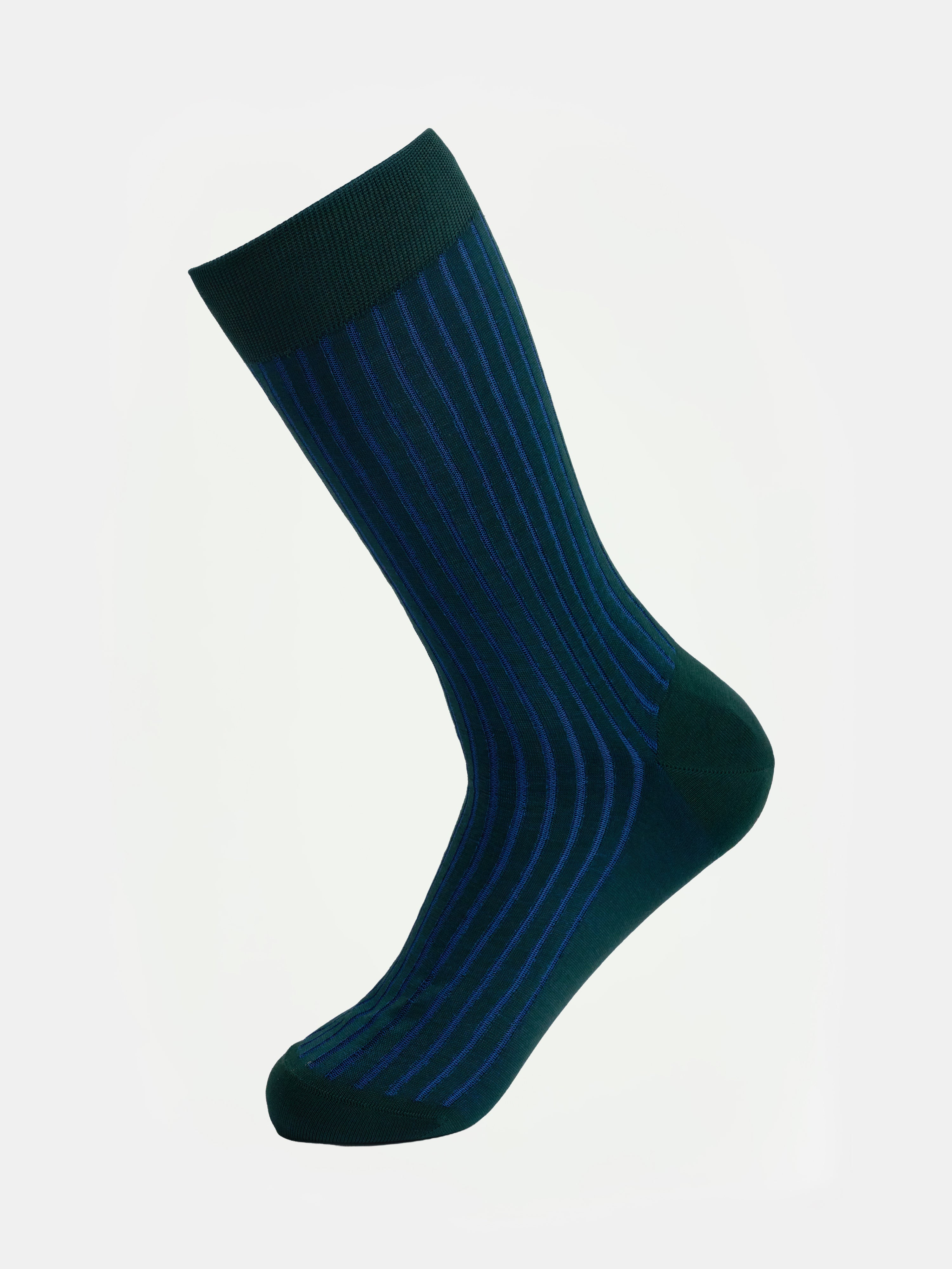 Dark Green/Navy Striped Socks - CHARIOT