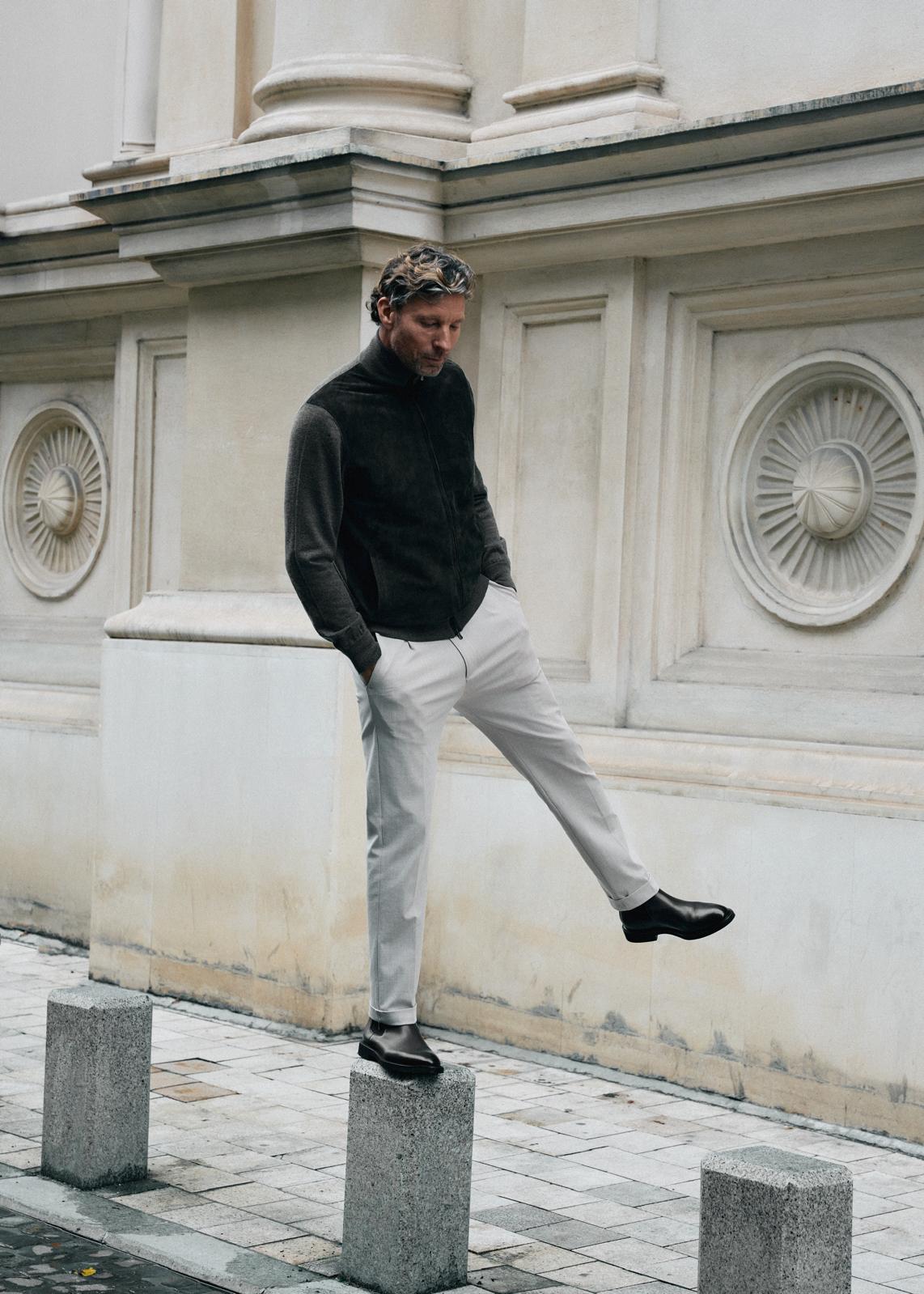 Suede Cardigan Grey - CHARIOT