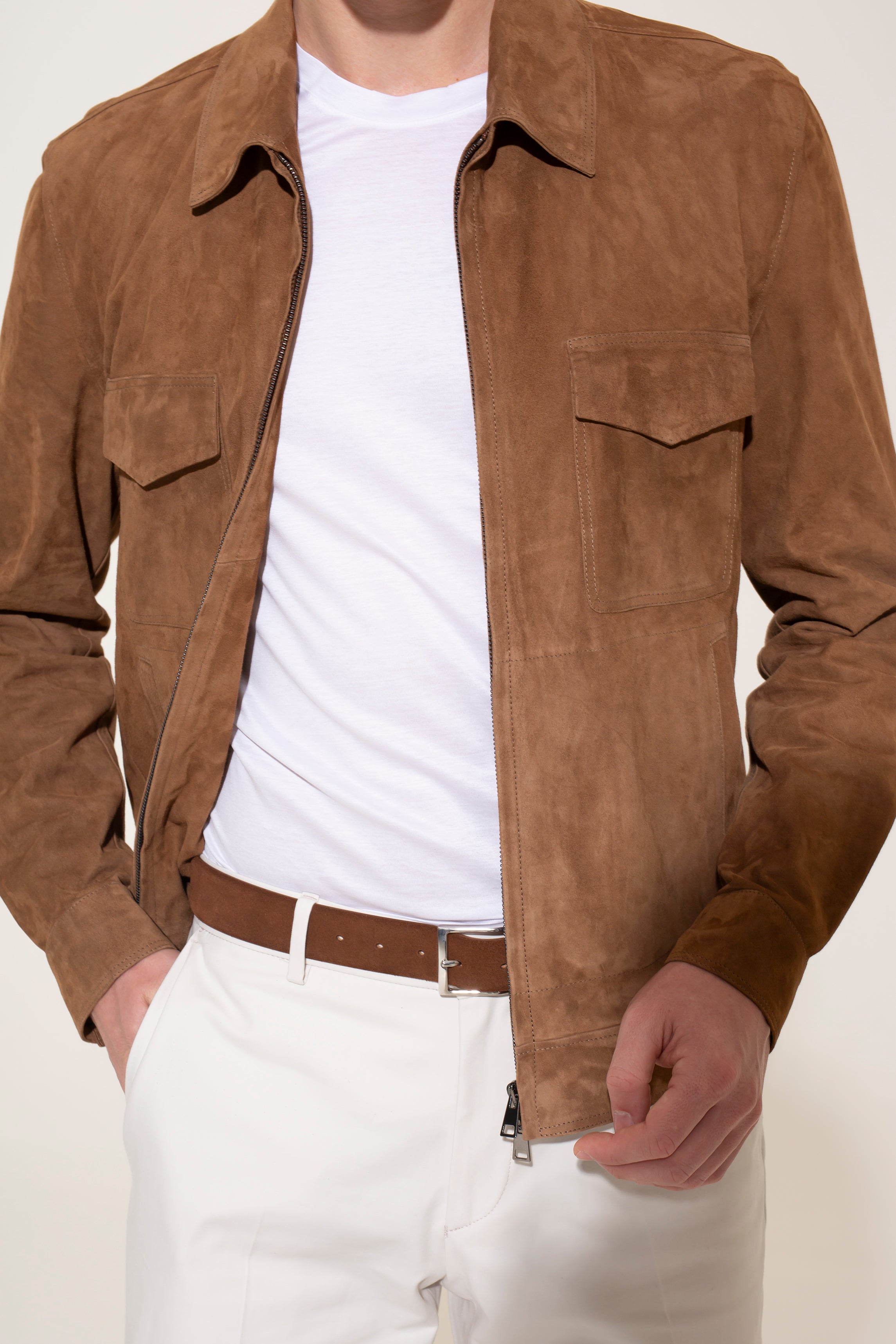 WOOL-CASHMERE BEIJE OVERSHIRT