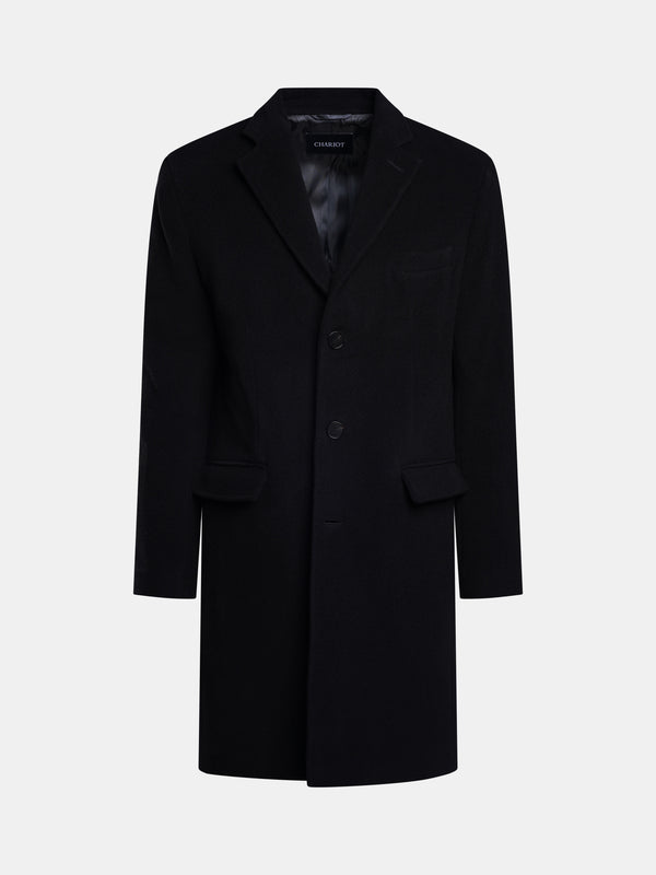Black Cashmere Formal Overcoat