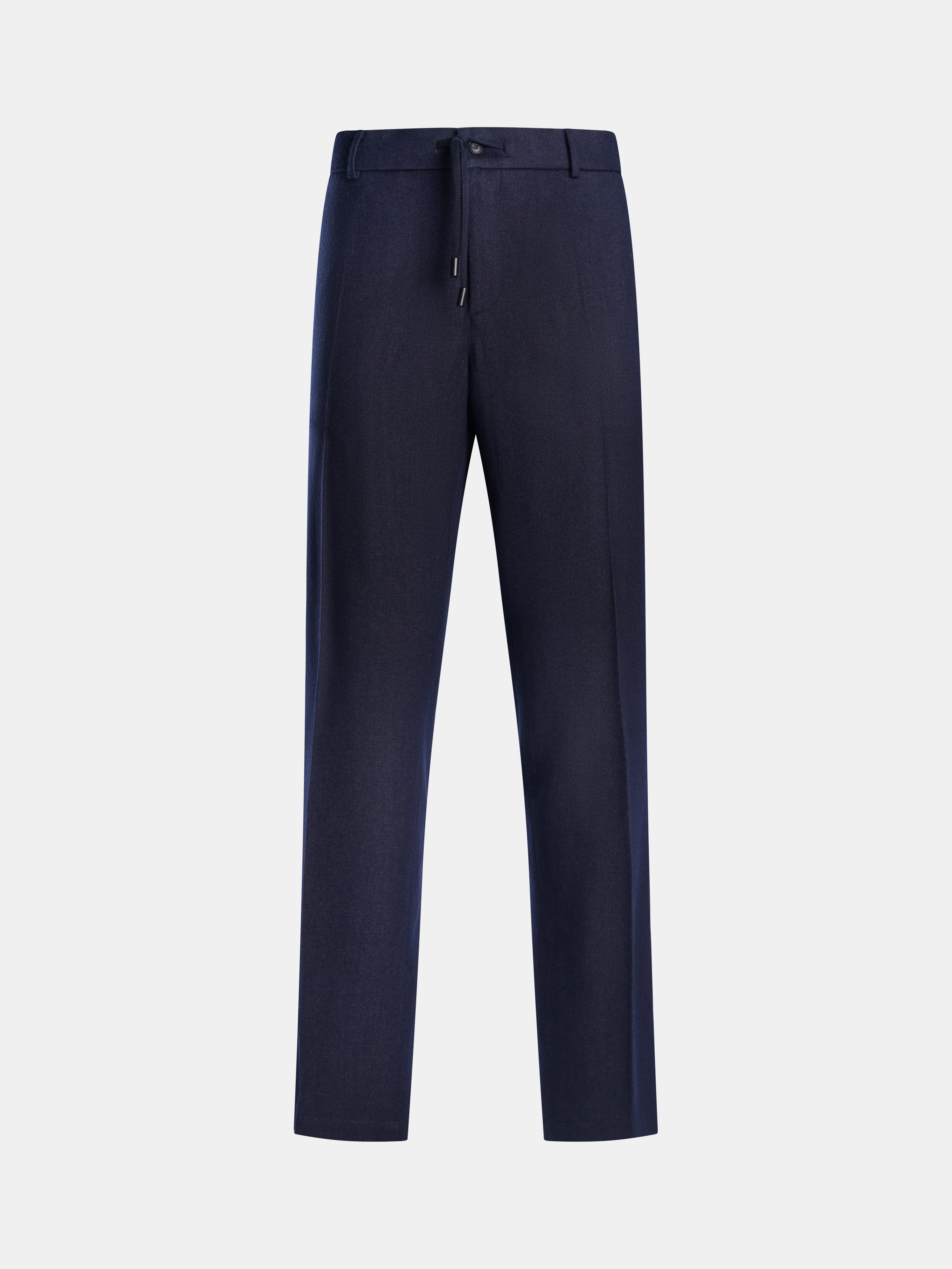 Wool-Cotton Trousers Navy