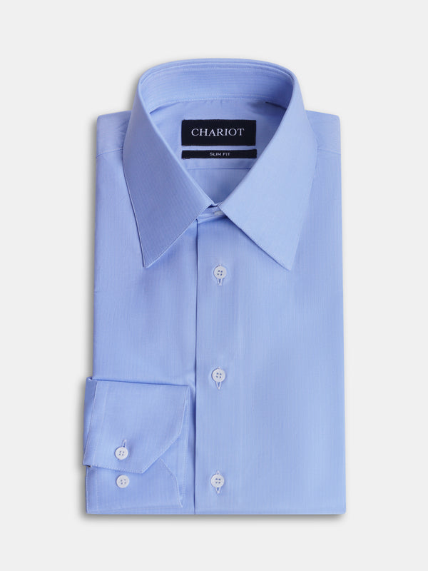 Herringbone Blue Formal Shirt