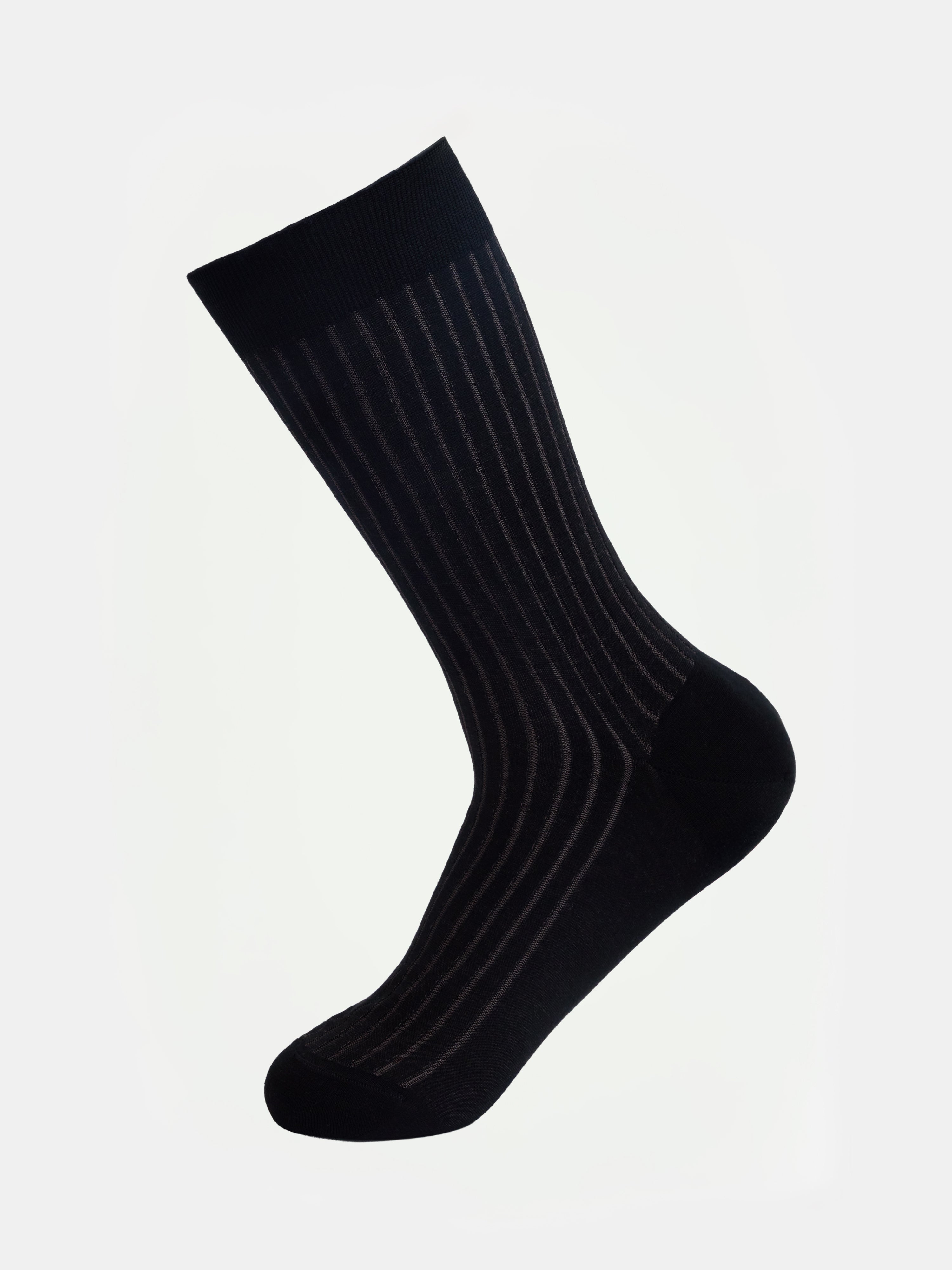 Dark Brown/Gray Striped Socks - CHARIOT