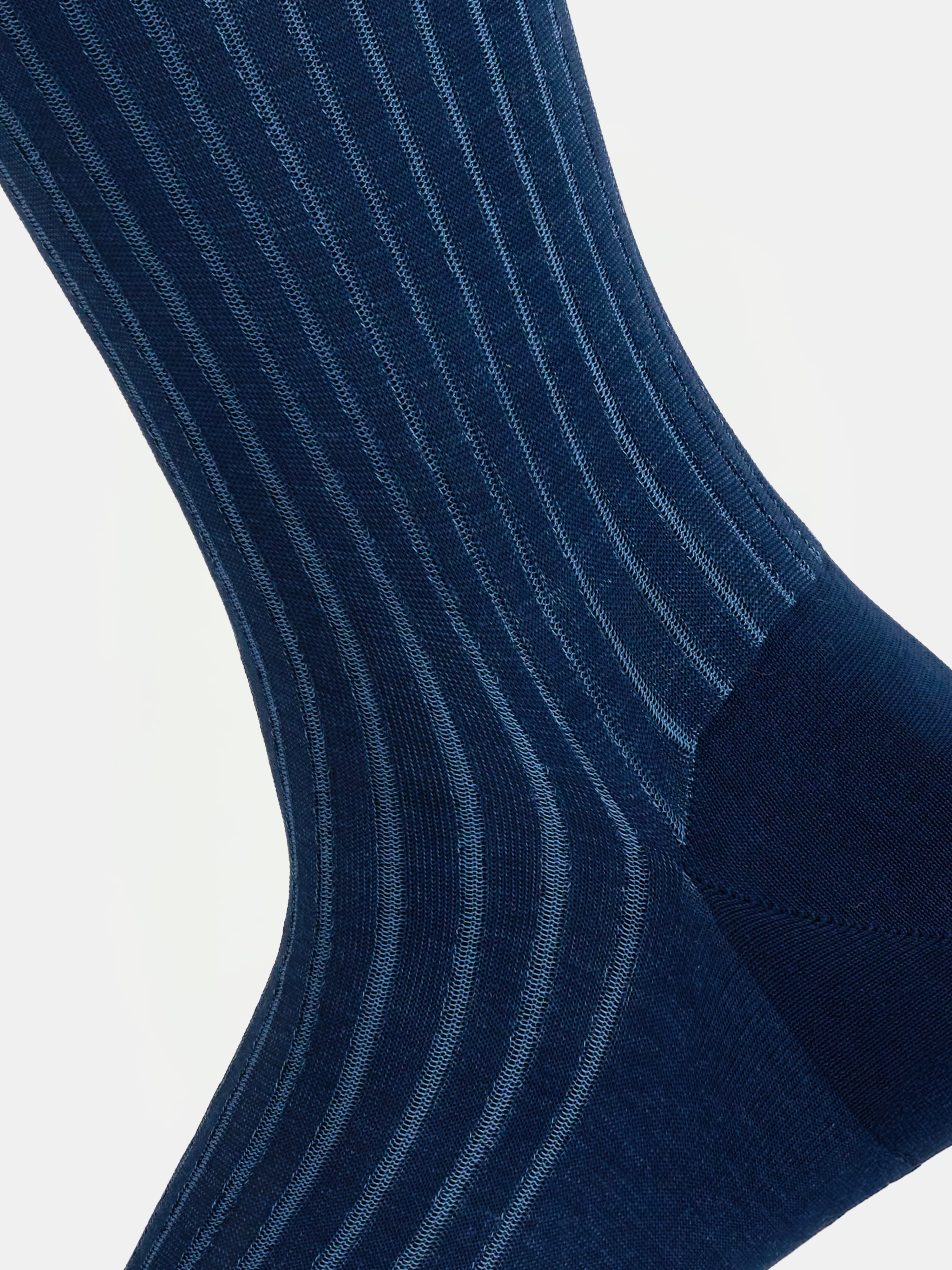 Dark Navy/Blue Striped Socks - CHARIOT