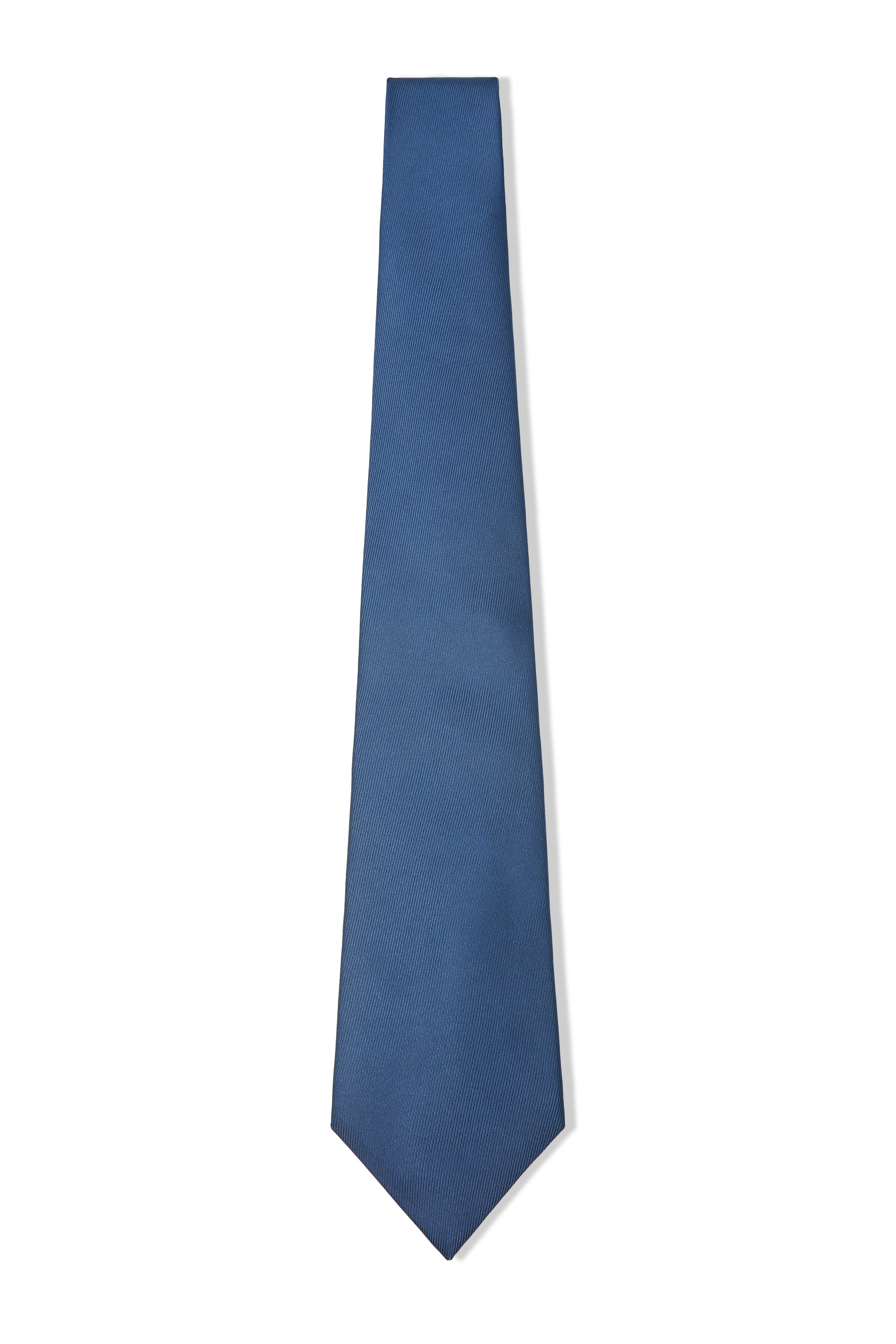 LIGHT NAVY TWILL SILK TIE