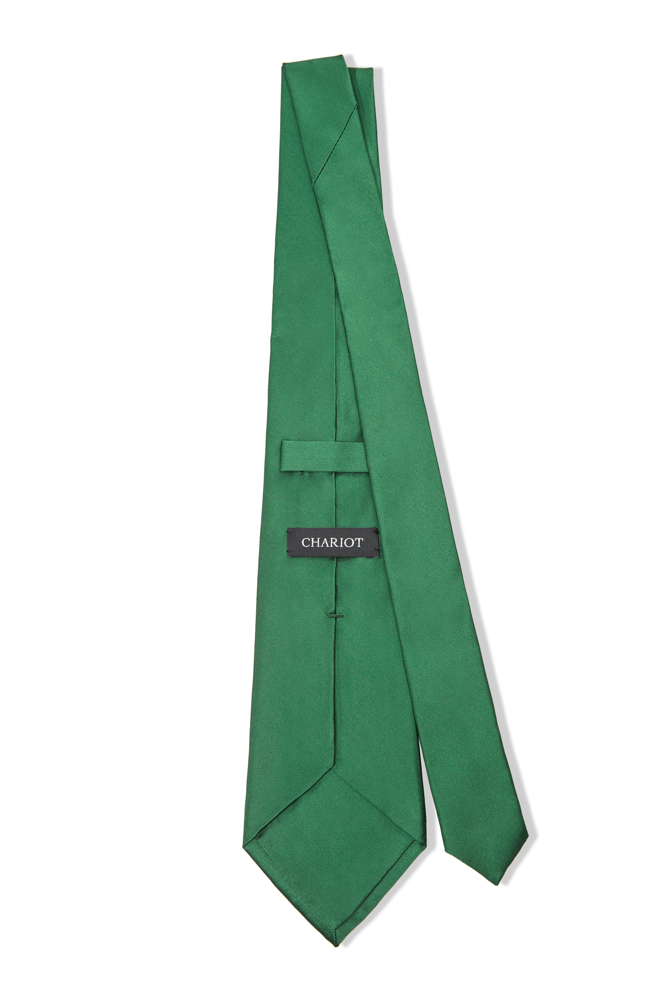 GREEN PLAIN SILK TIE