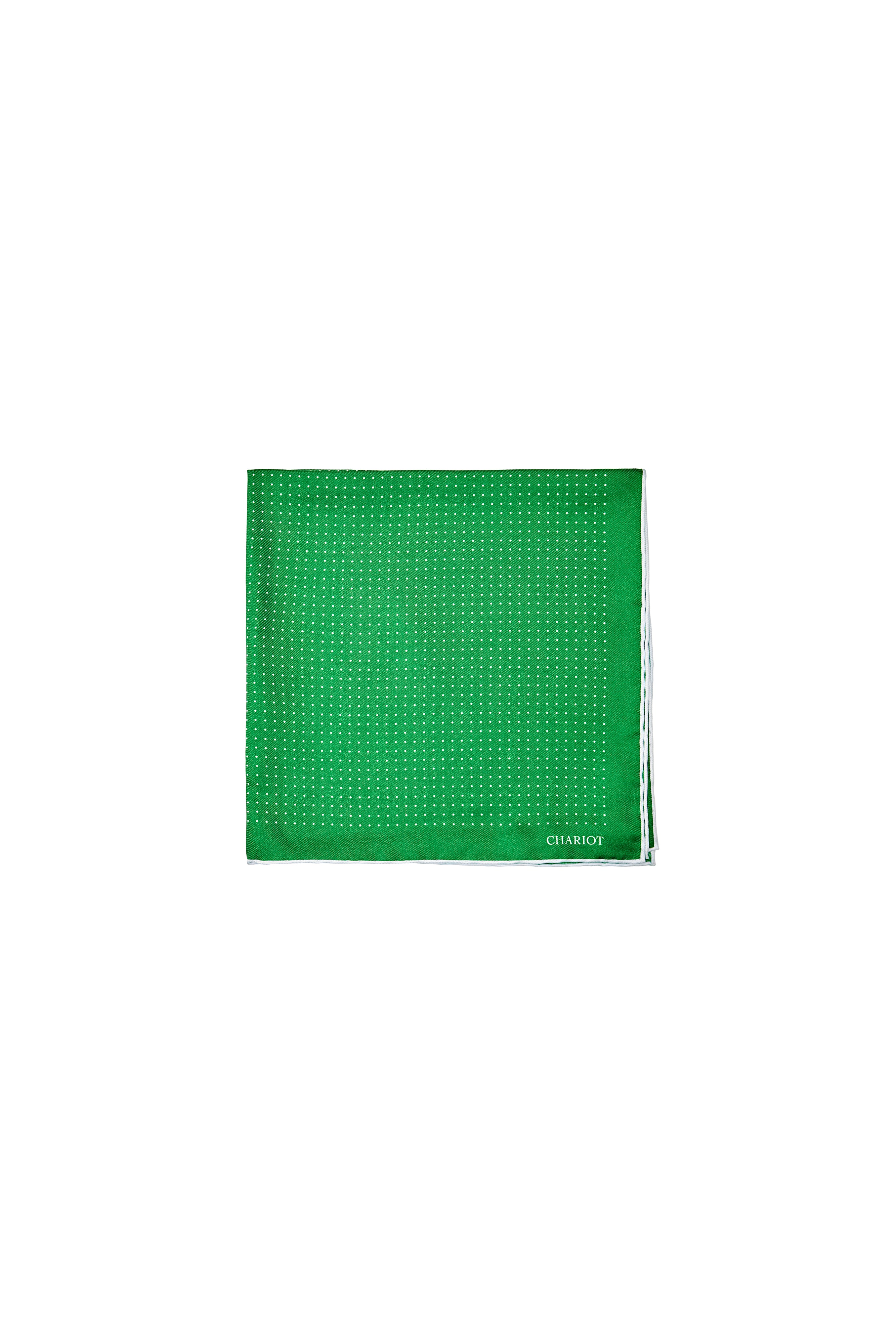 GREEN SILK POCKET SQUARE