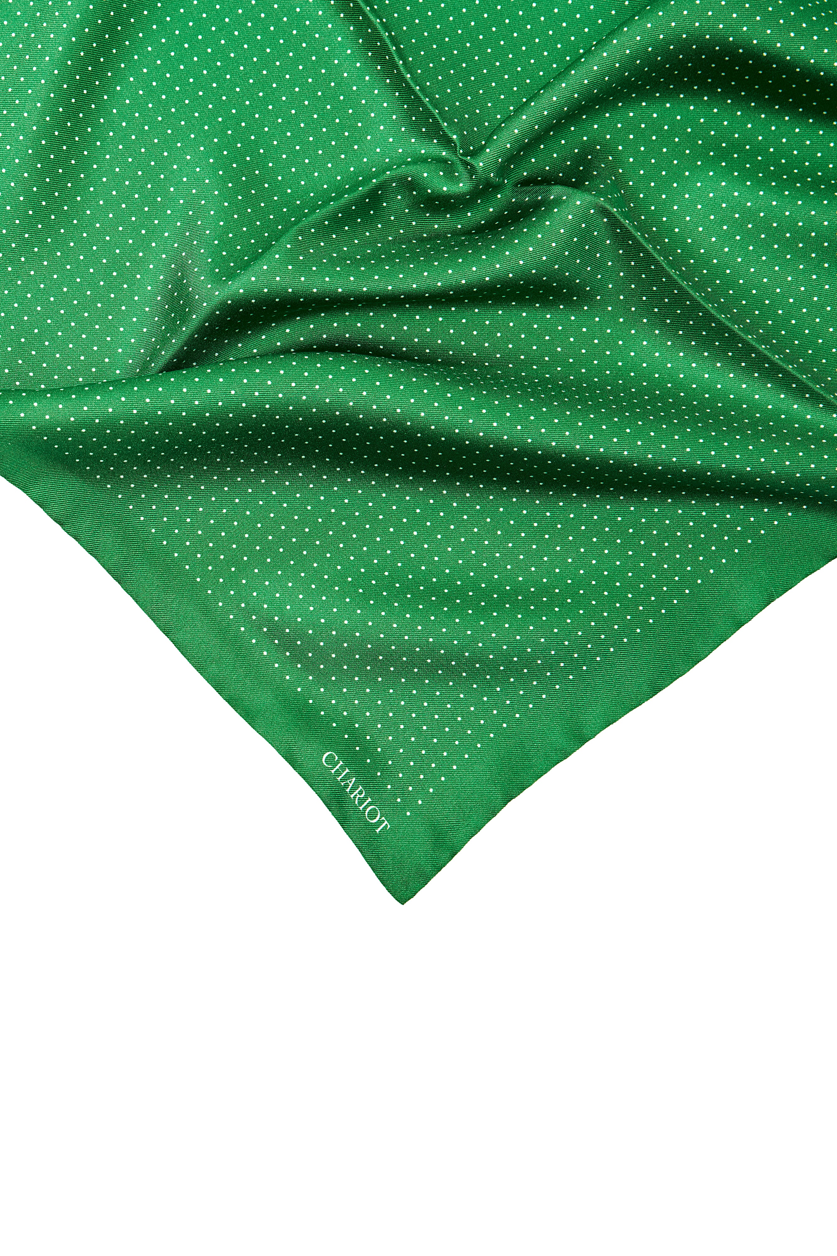 GREEN SILK POCKET SQUARE