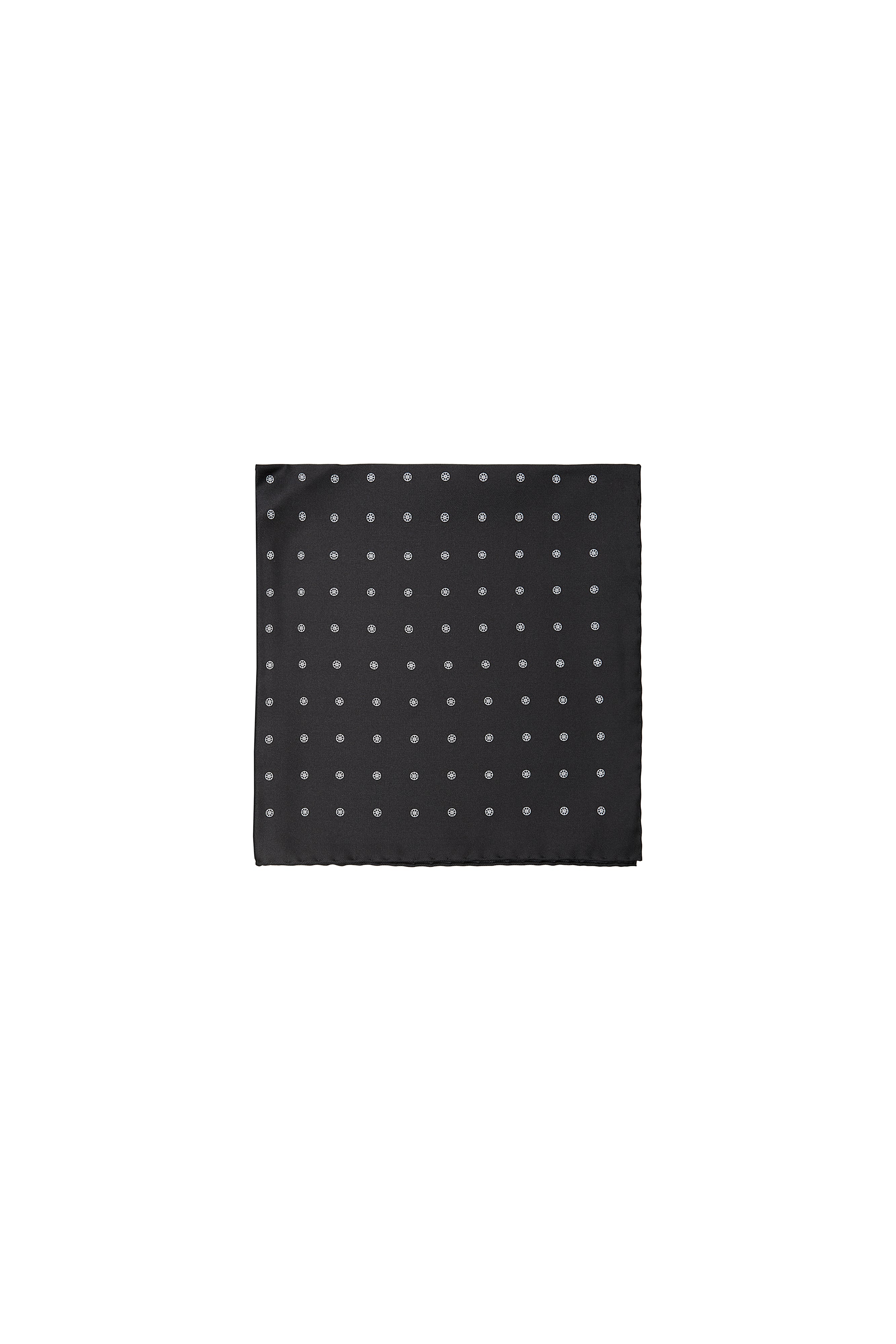 BLACK WHEEL POCKET SQUARE