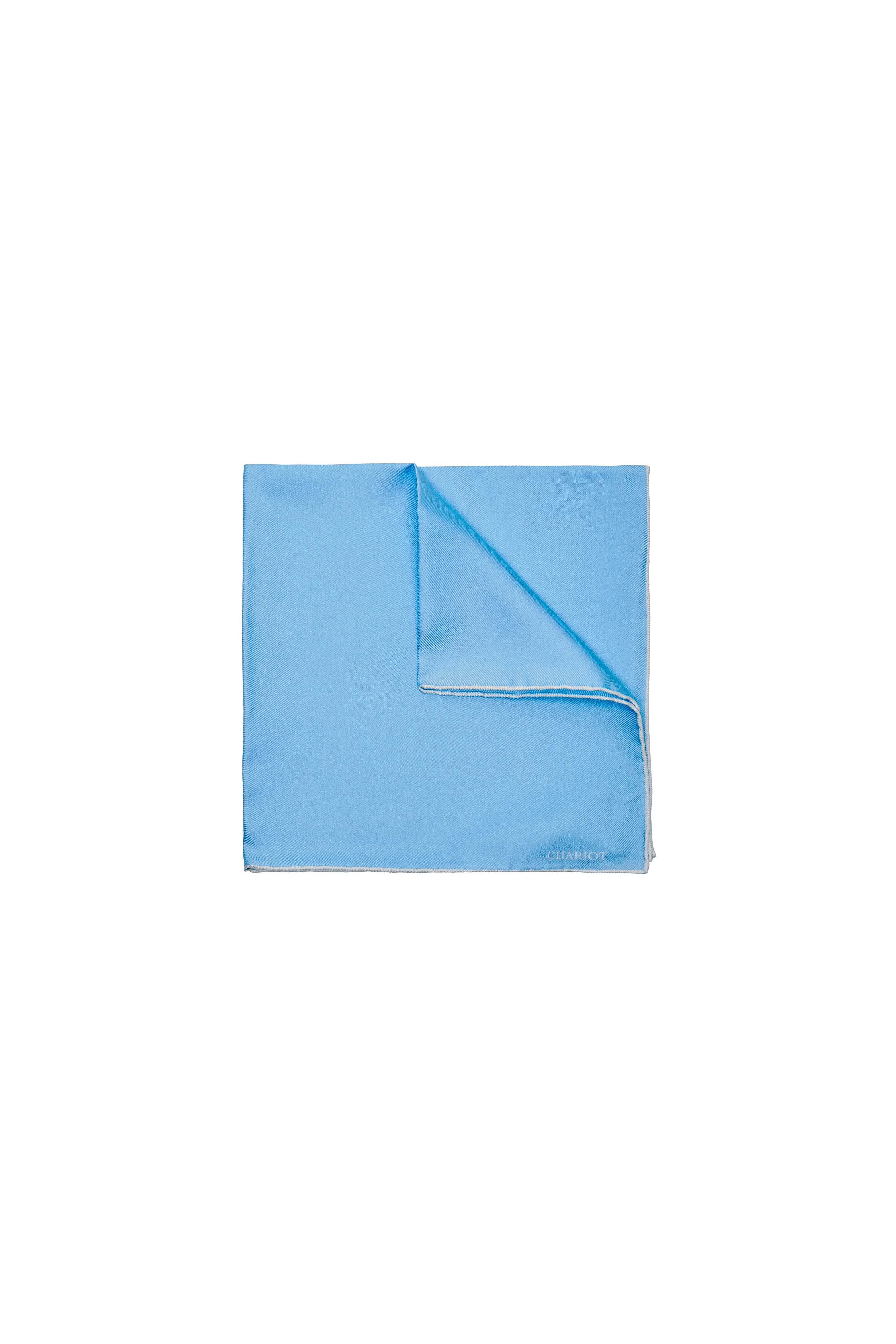 LIGHT BLUE SILK POCKET SQUARE
