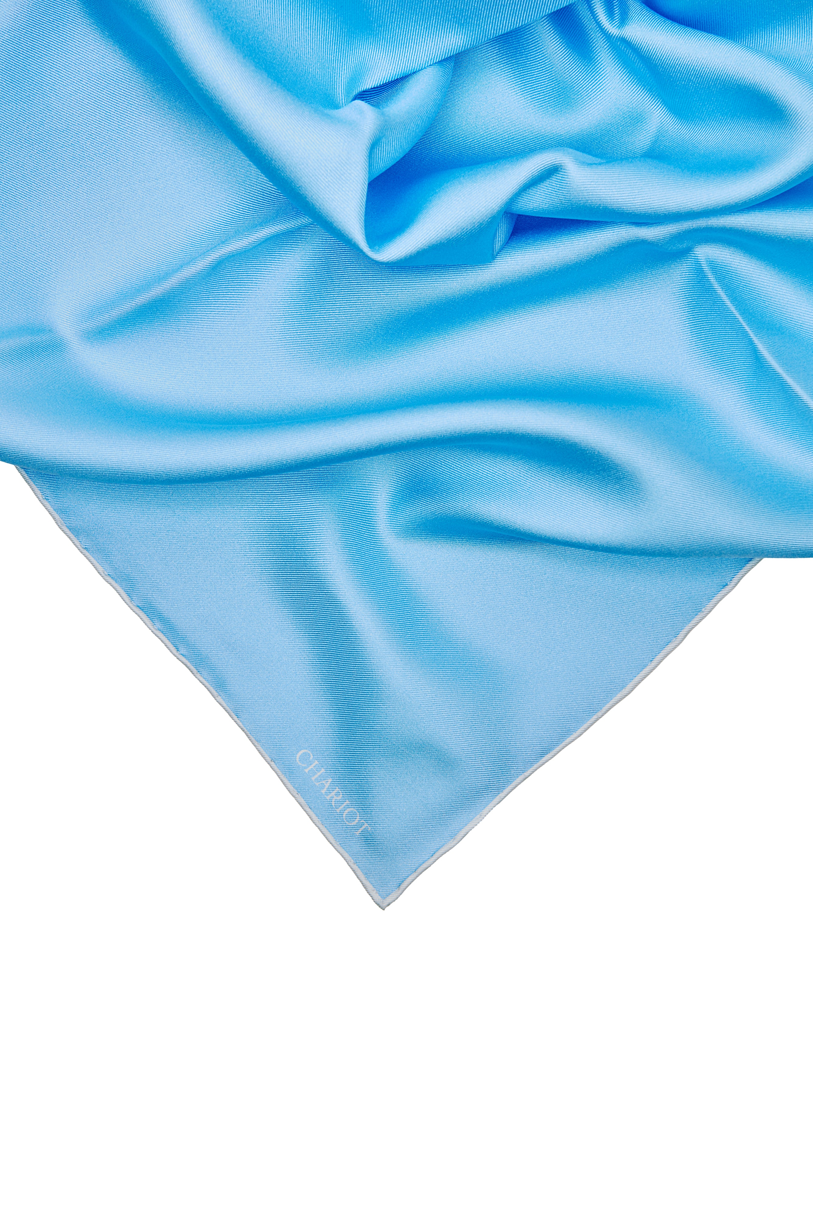 LIGHT BLUE SILK POCKET SQUARE