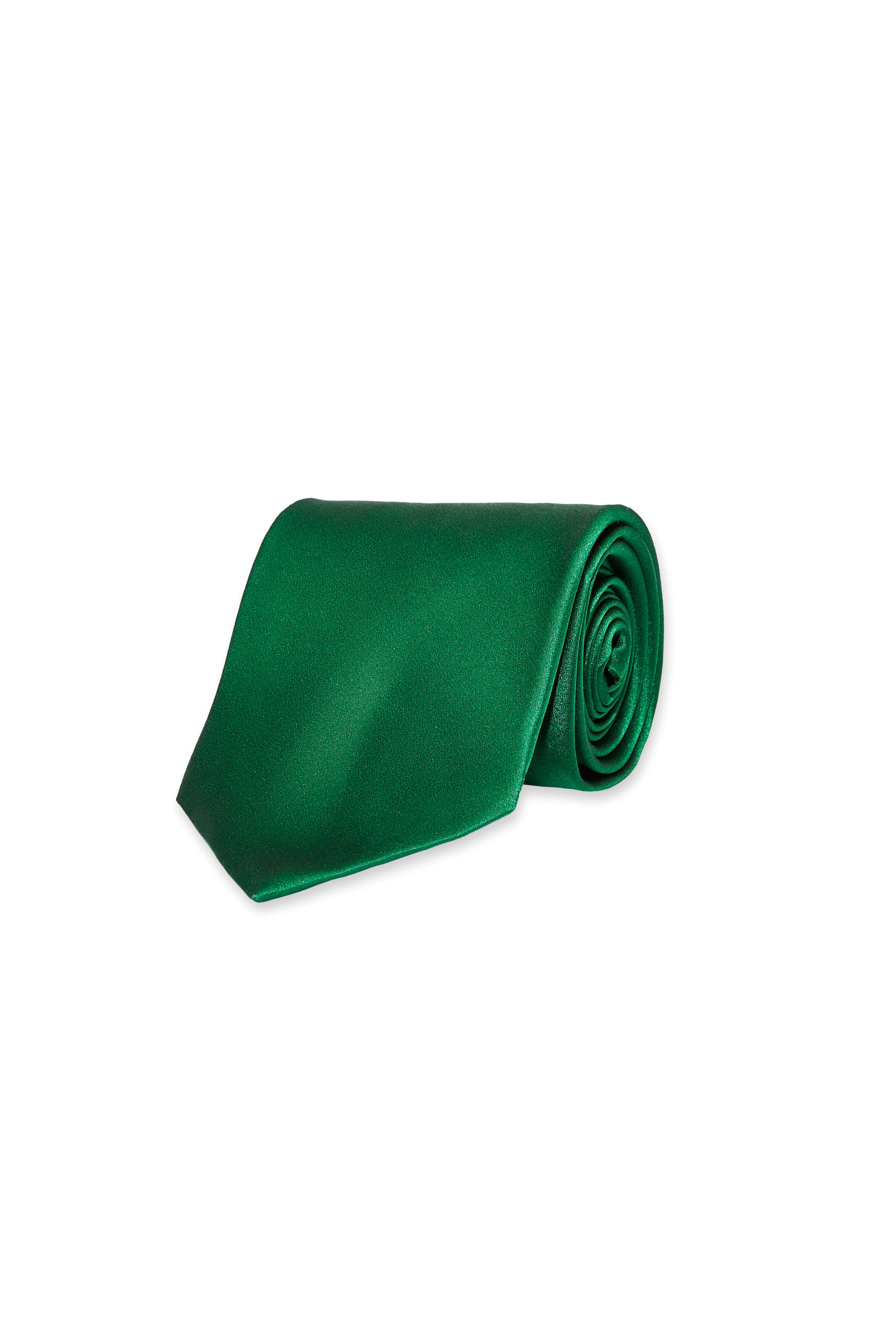 GREEN PLAIN SILK TIE