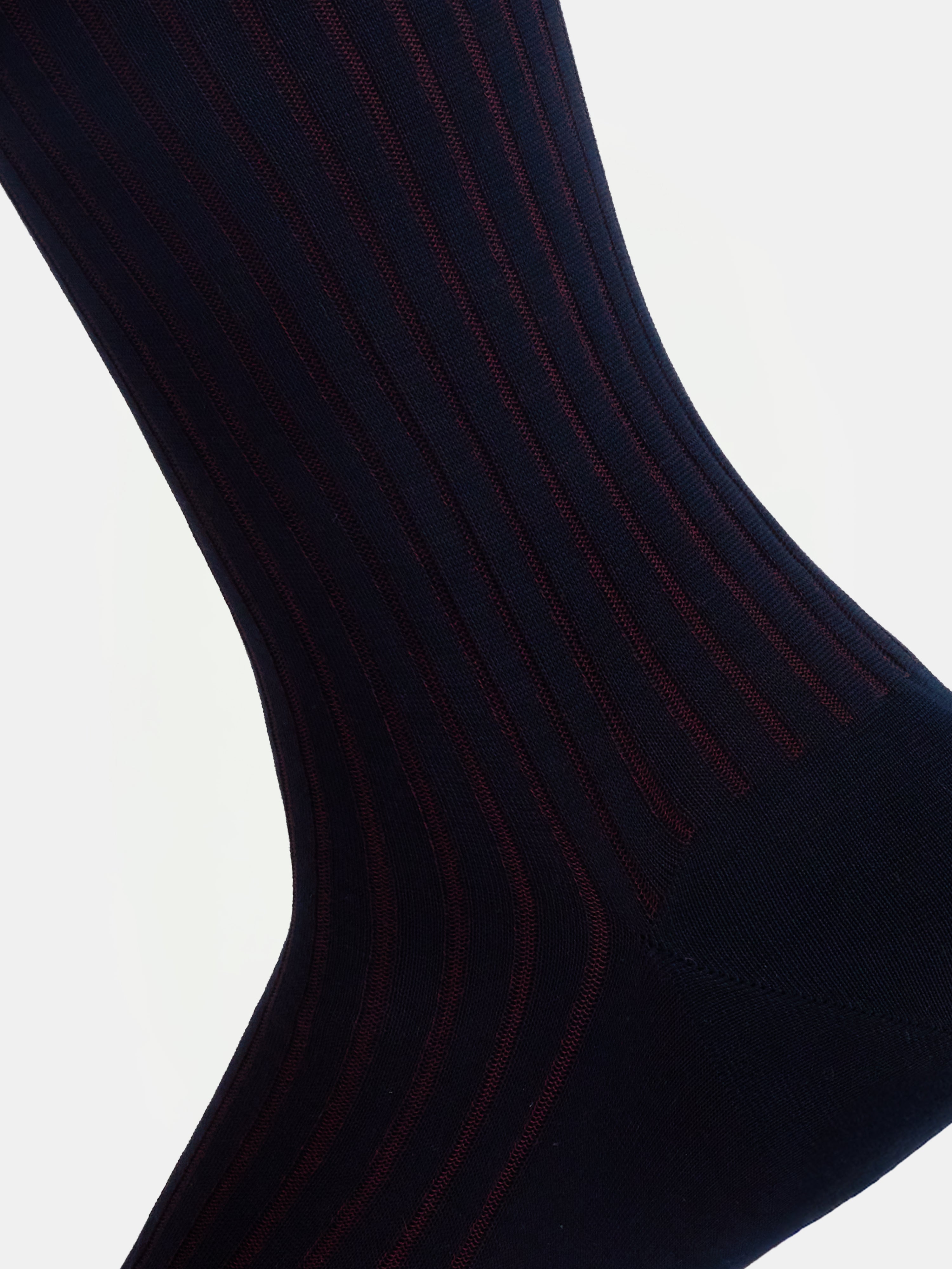 Dark Navy/Burgundy Socks