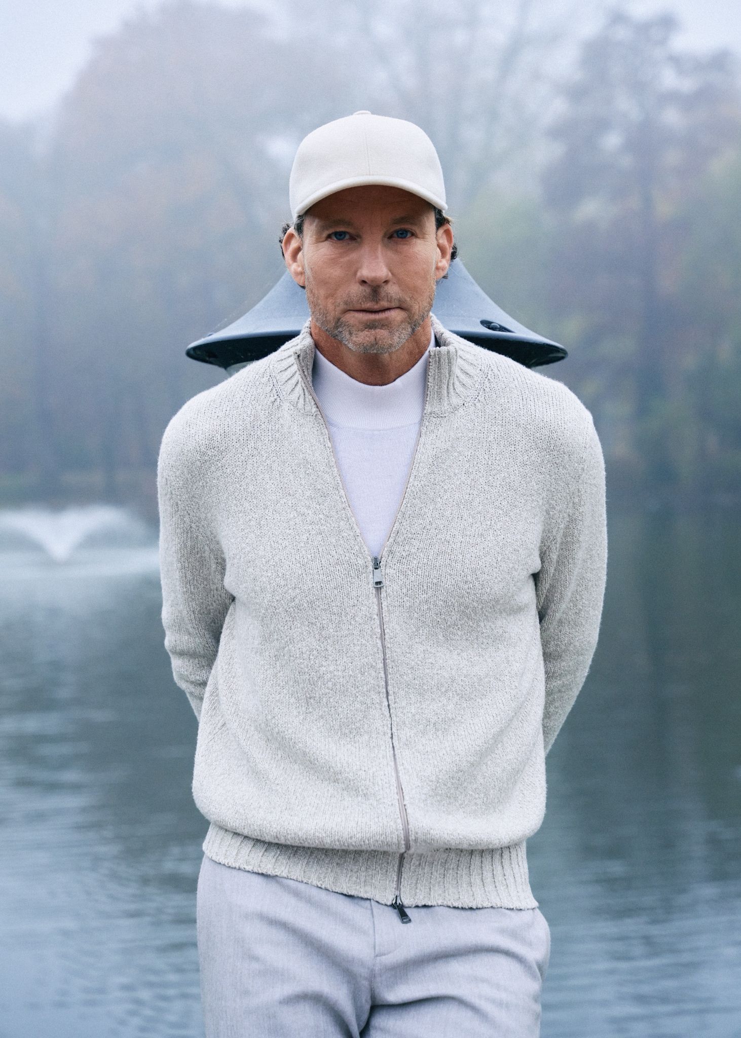 Knitted Cotton Zip Cardigan