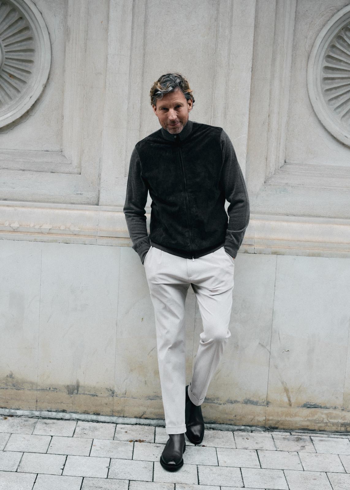 Suede Cardigan Grey - CHARIOT